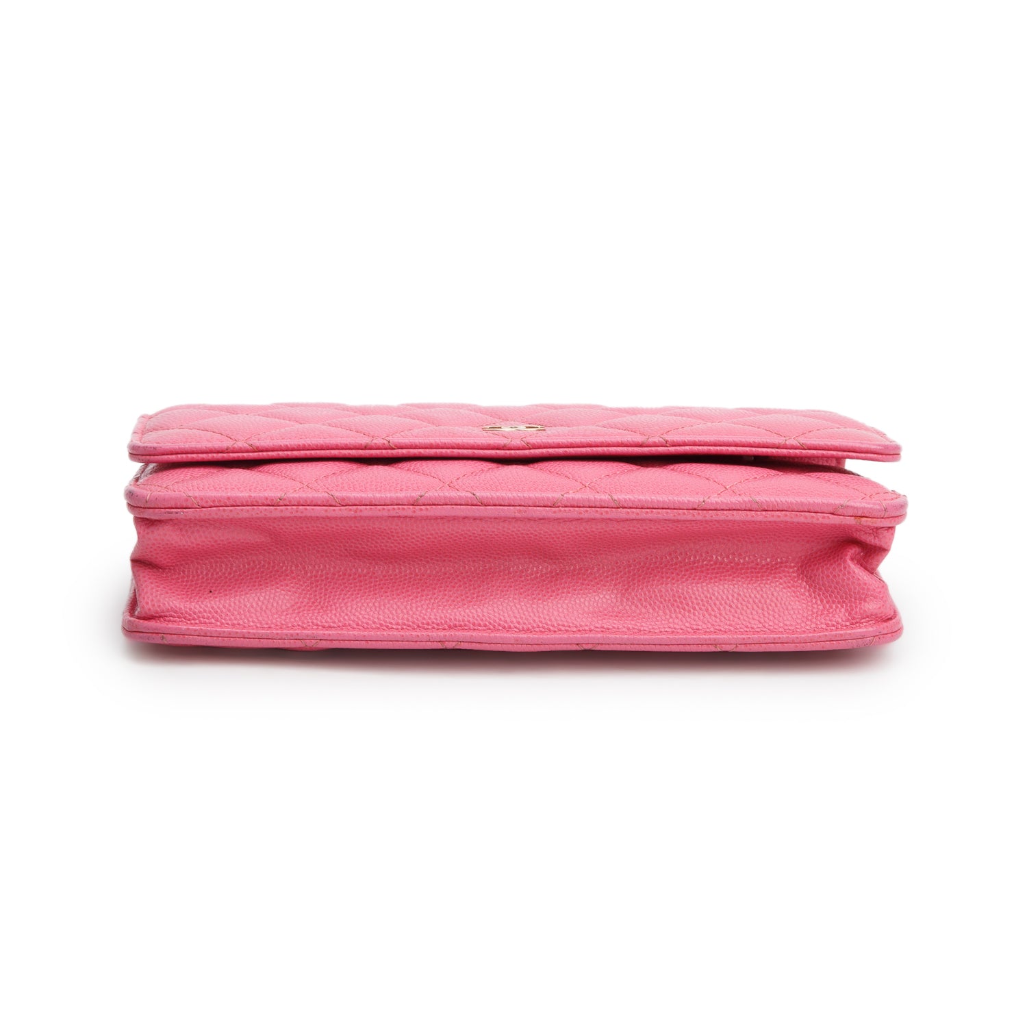 Chanel Pink Caviar Quilted Classic Wallet on Chain w/ Box & Authenticity Card