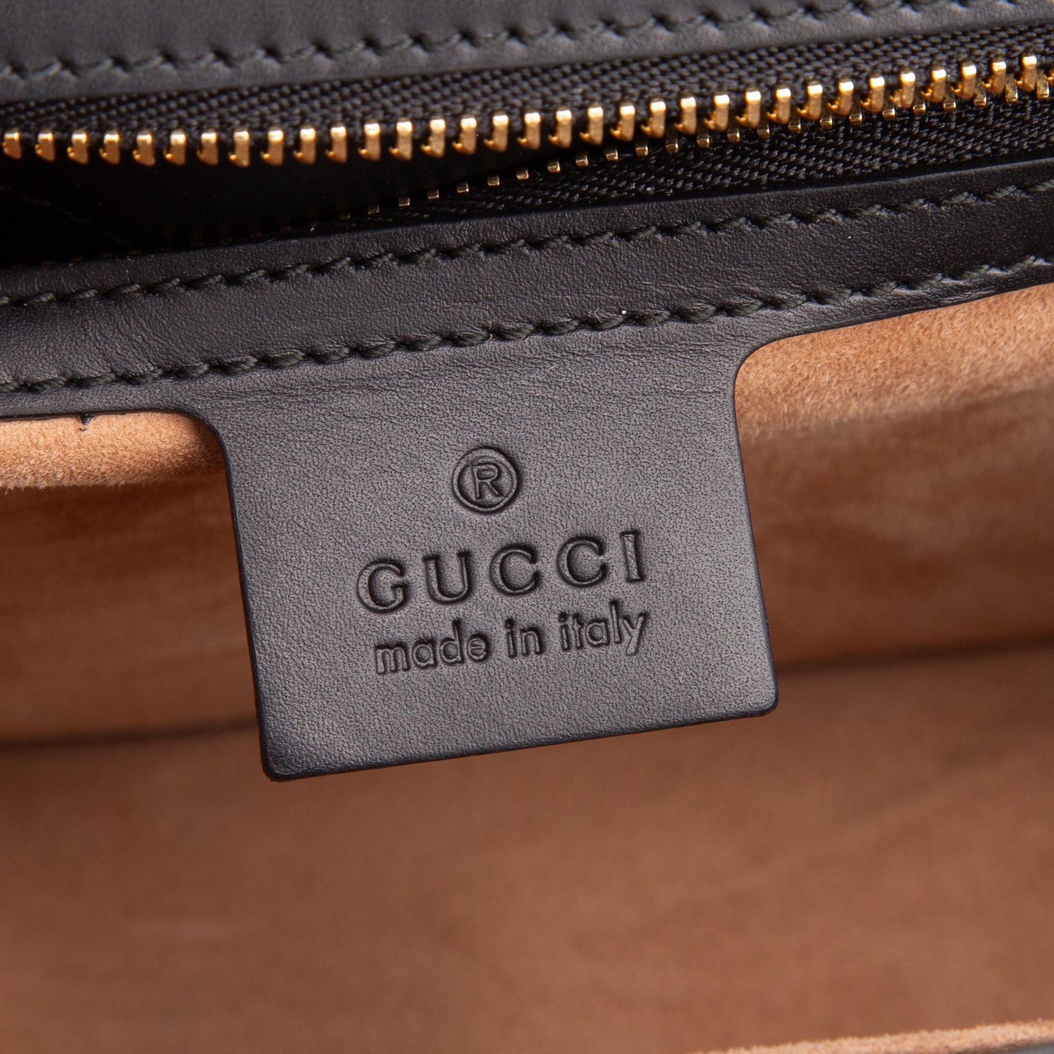 Gucci Black Calfskin Leather Web Small Sylvie Shoulder Bag