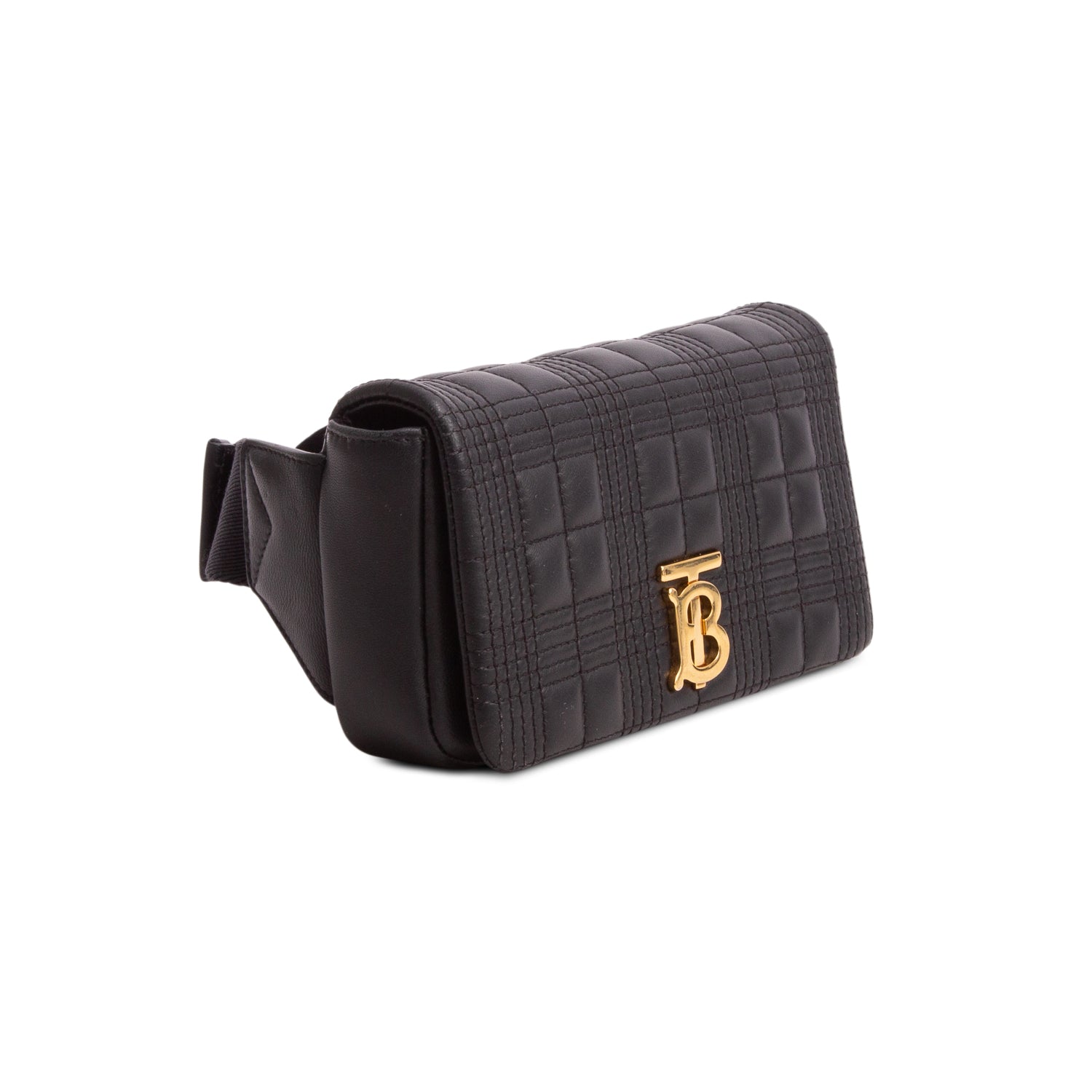 Burberry Black Lambskin Quilted Lola Belt Bag