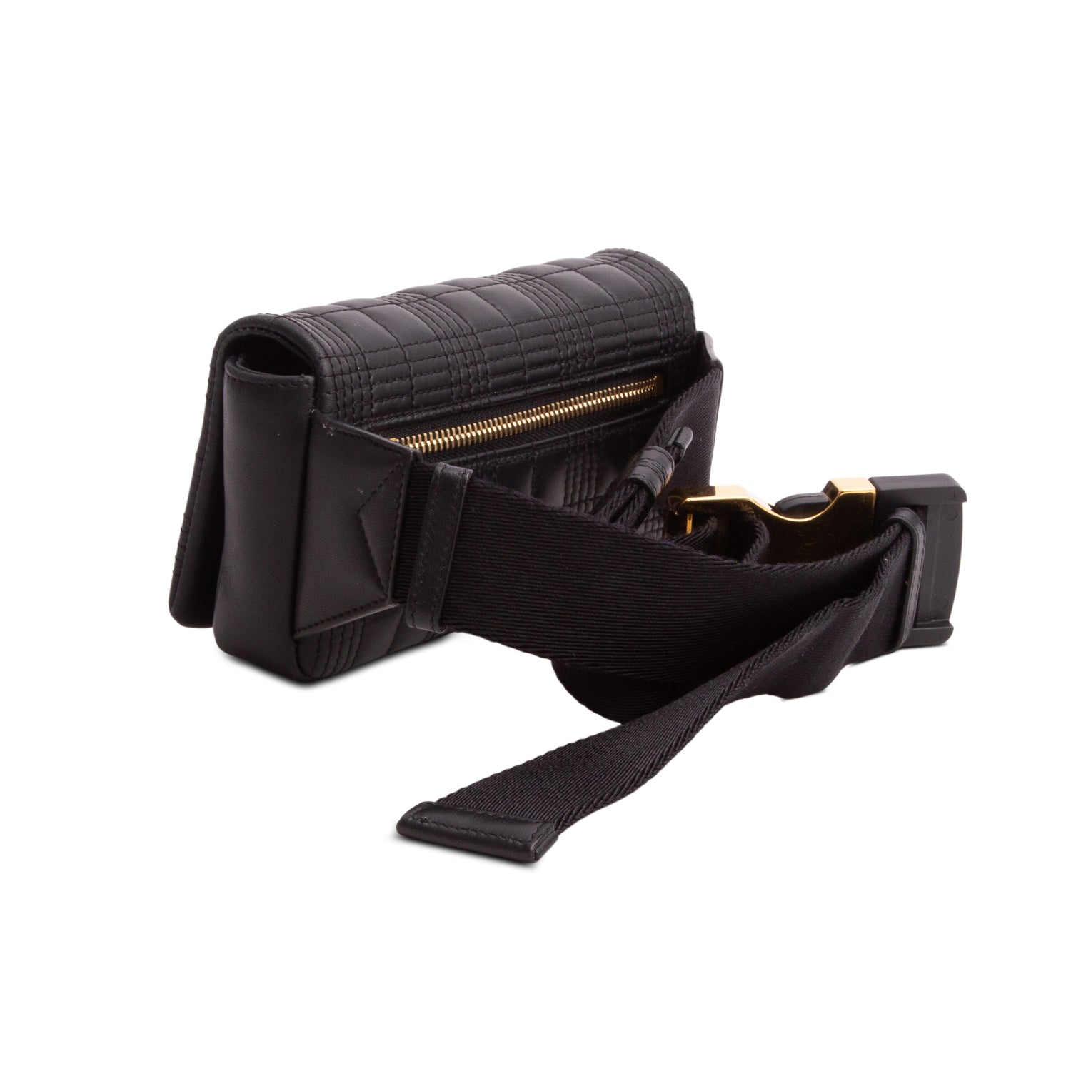 Burberry Black Lambskin Quilted Lola Belt Bag