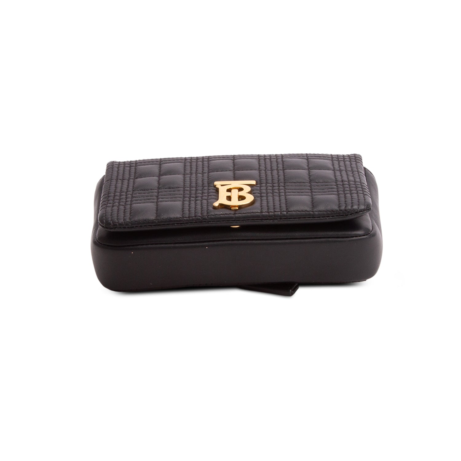 Burberry Black Lambskin Quilted Lola Belt Bag