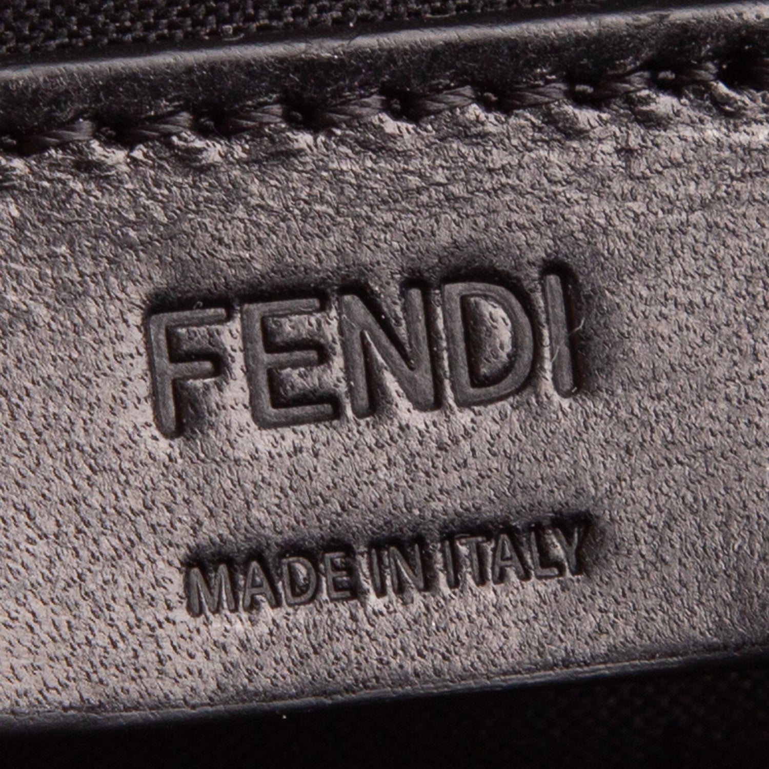 Fendi 2020 Recycled Fabric Jacquard Vitello Grace FF 1974 Baguette Belt Pouch w/ Box & Receipt