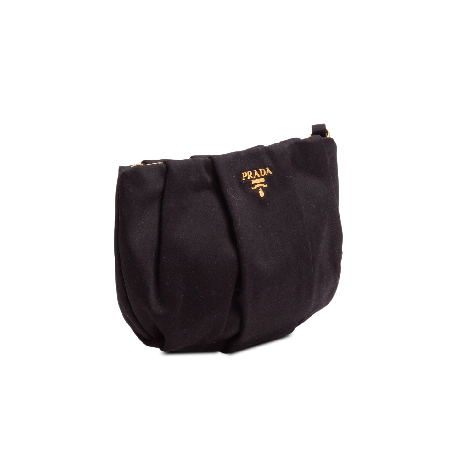 Prada Black Satin Raso Wristlet