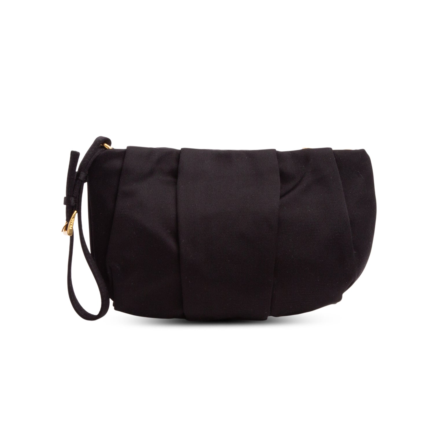 Prada Black Satin Raso Wristlet