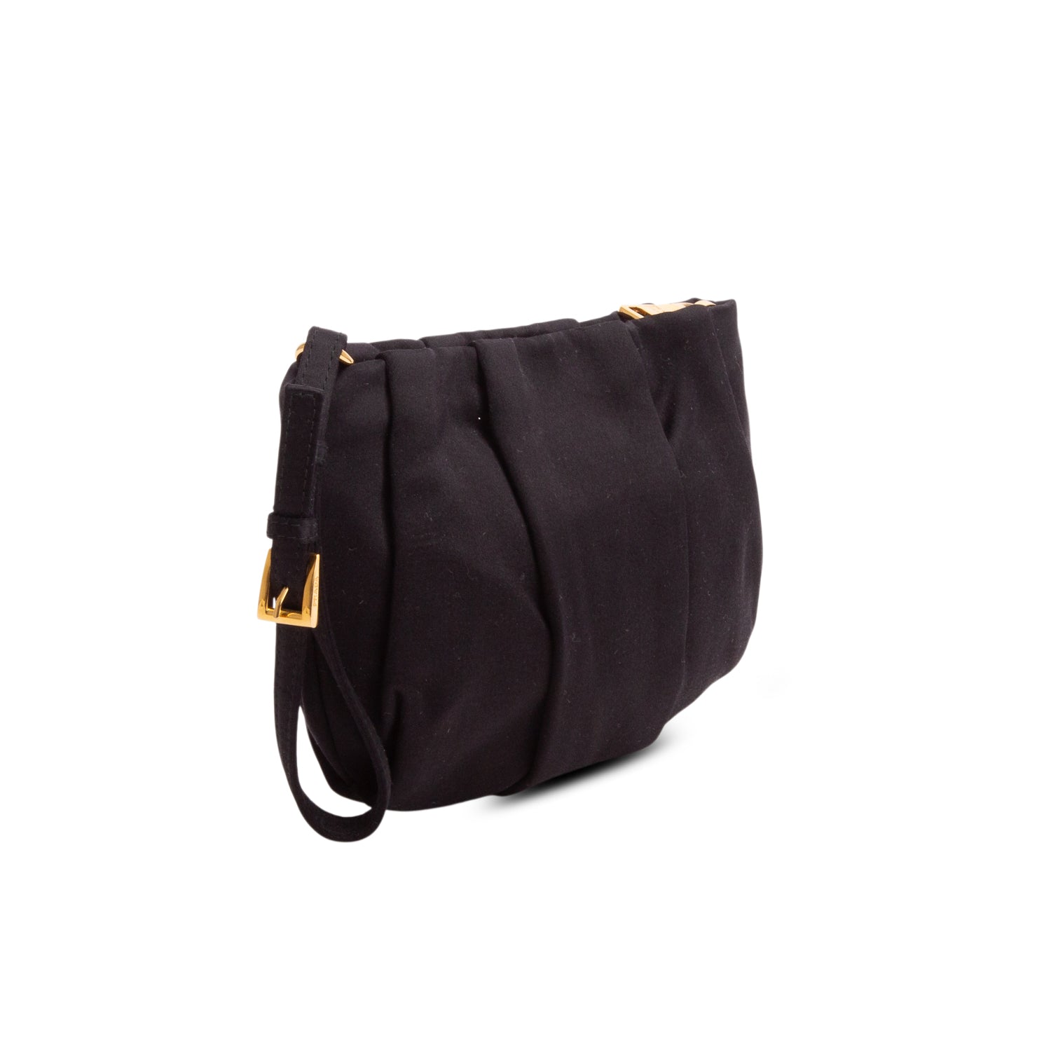 Prada Black Satin Raso Wristlet