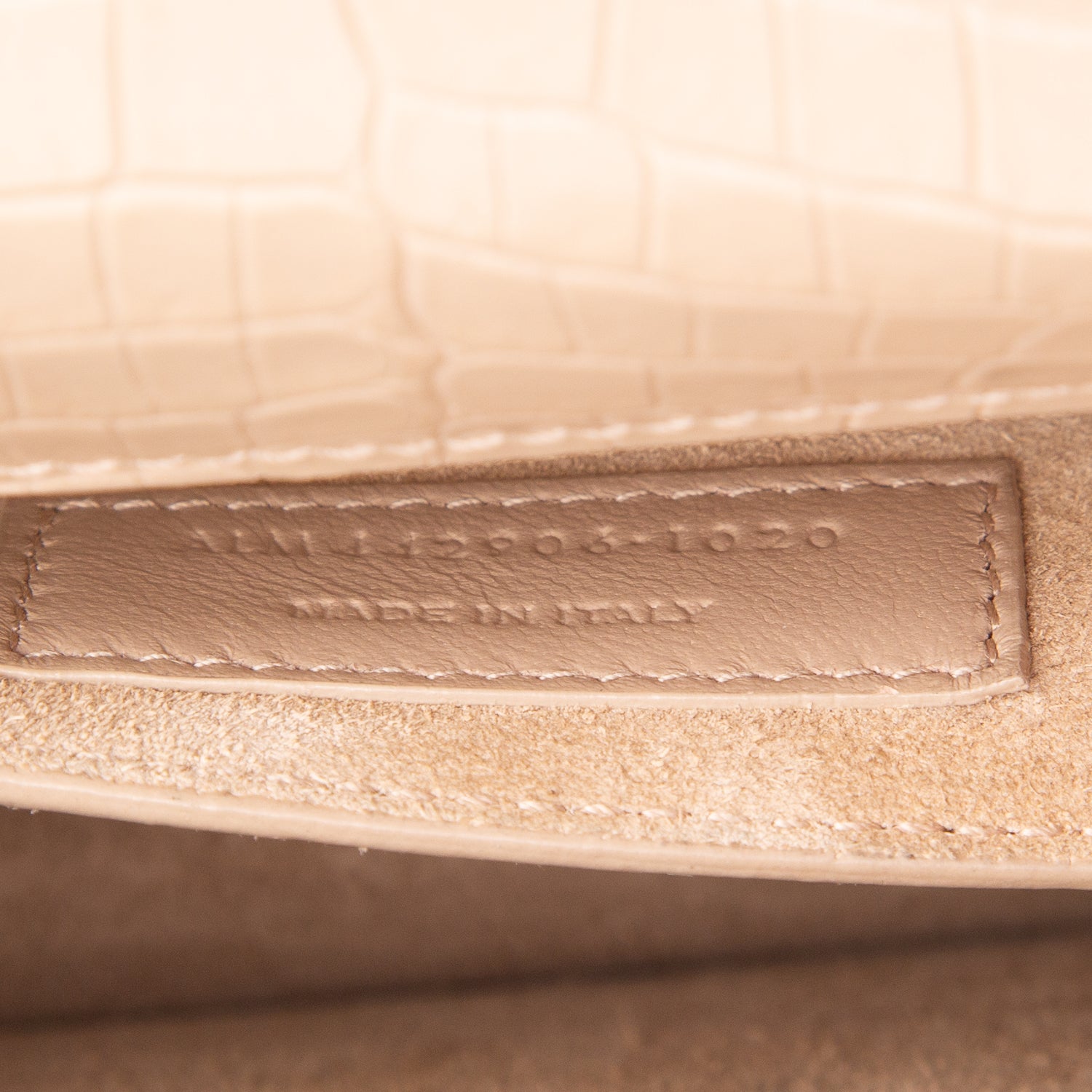 Saint Laurent 2020 Beige Croc Embossed Calfskin Medium Sunset Bag