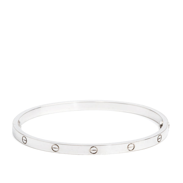 Cartier 2025 18k White Gold 3.65 MM Love Bracelet, Small Model