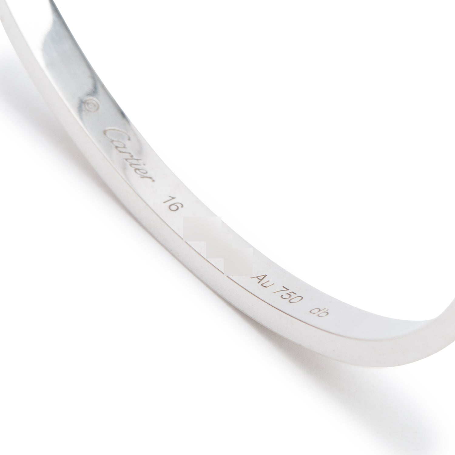 Cartier 2025 18k White Gold 3.65 MM Love Bracelet, Small Model, Size 16 w/ Box & Certificate
