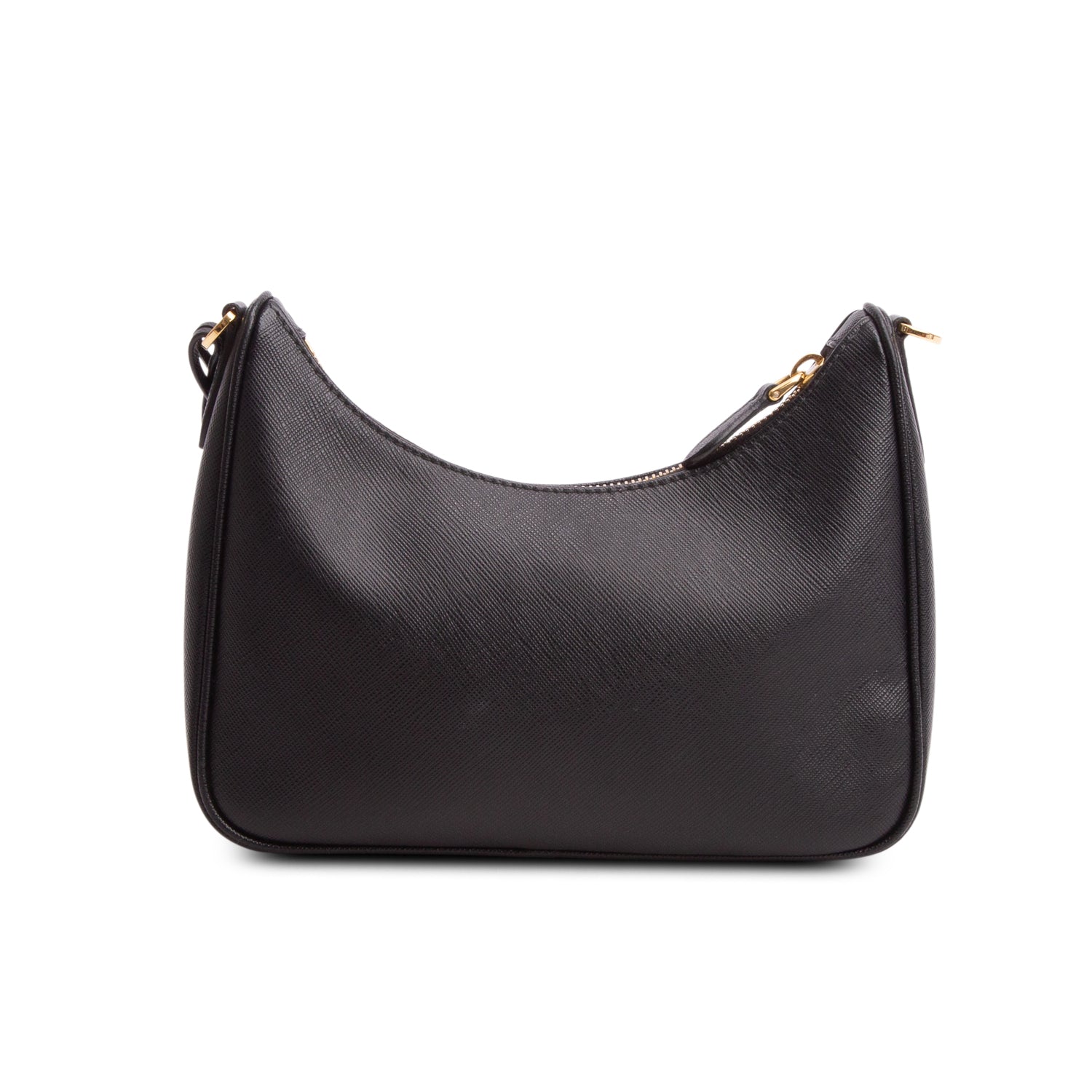 Prada Black Saffiano Lux Re-Edition 2005 Shoulder Bag w/ Box, Straps & Authenticity Card