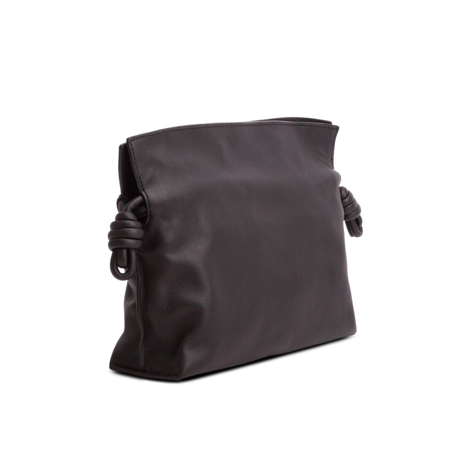 Loewe 2024 Black Calfskin Mini Flamenco Knot Bag w/ Box & Receipt