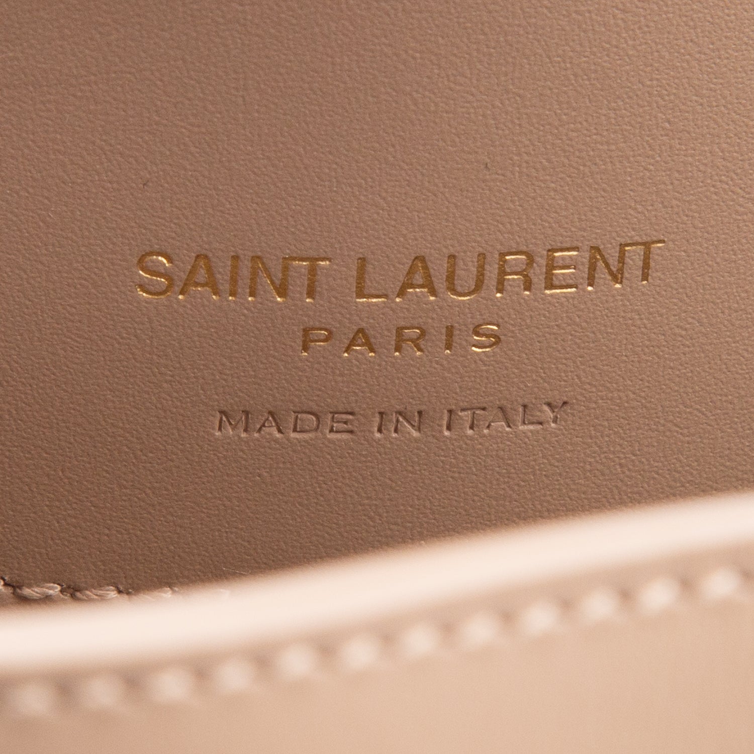 Saint Laurent 2024 Beige Shiny Calfskin Le 37 Mini Bucket Bag w/ Strap