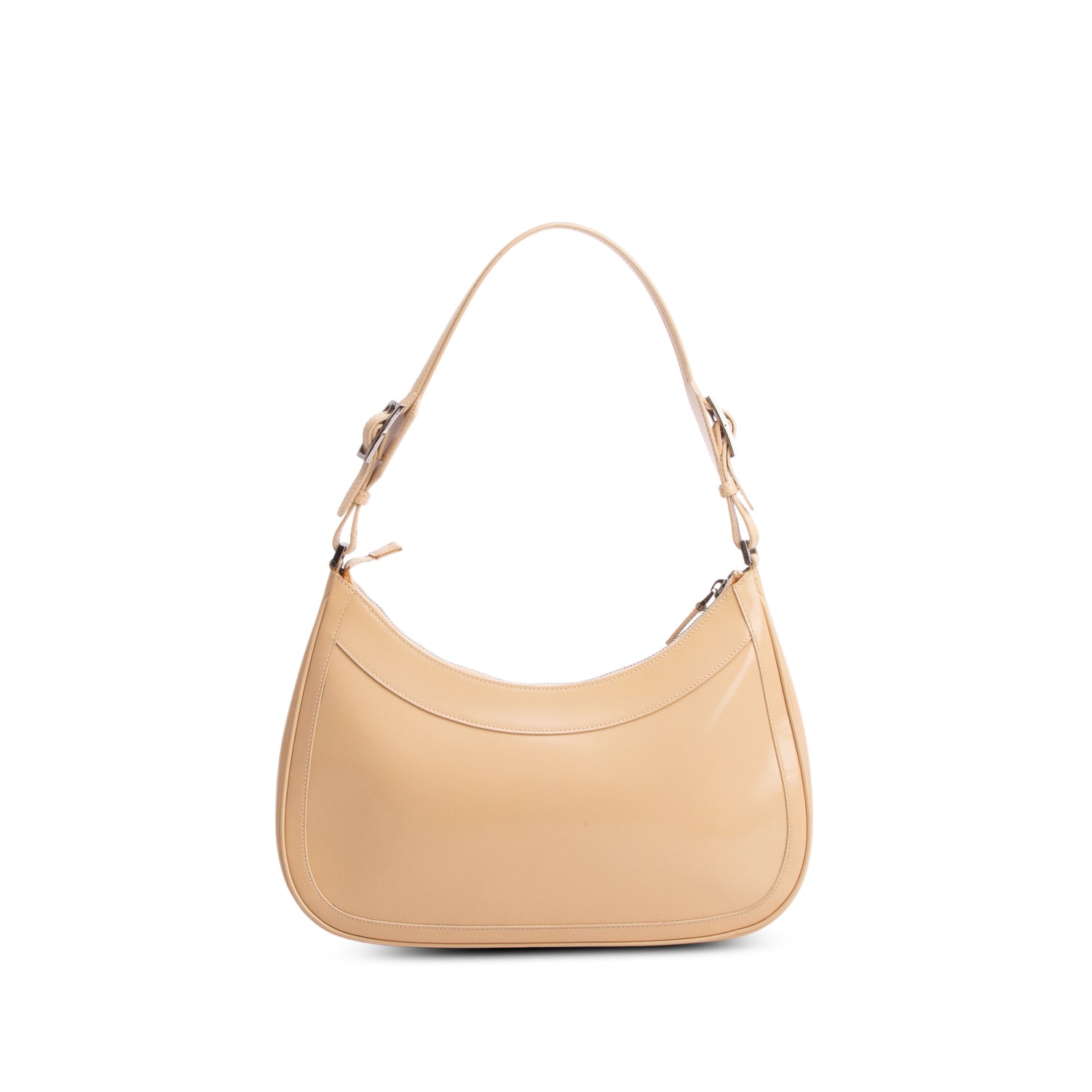 Gucci Vintage Beige Patent Leather Shoulder Bag
