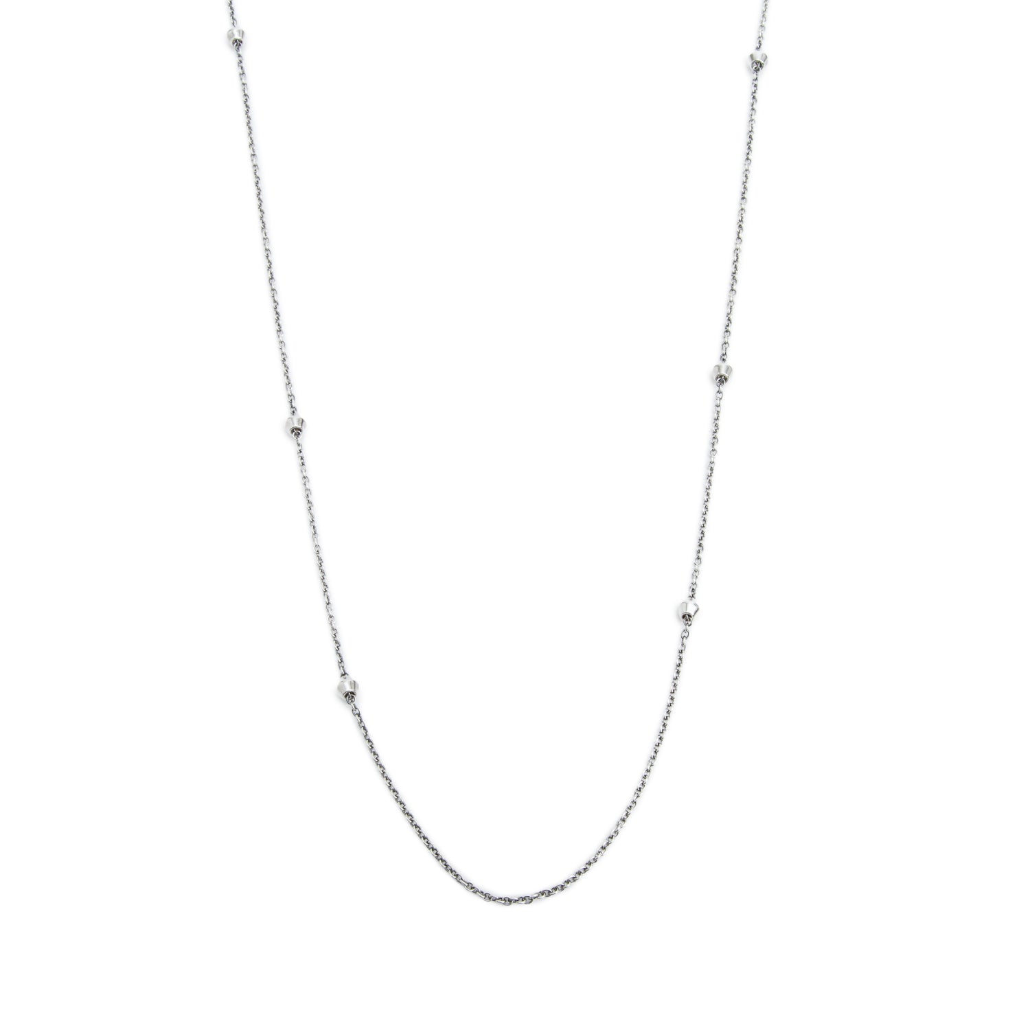 Tiffany & Co. Elsa Peretti Sterling Silver Barrel Bead by the Yard Necklace