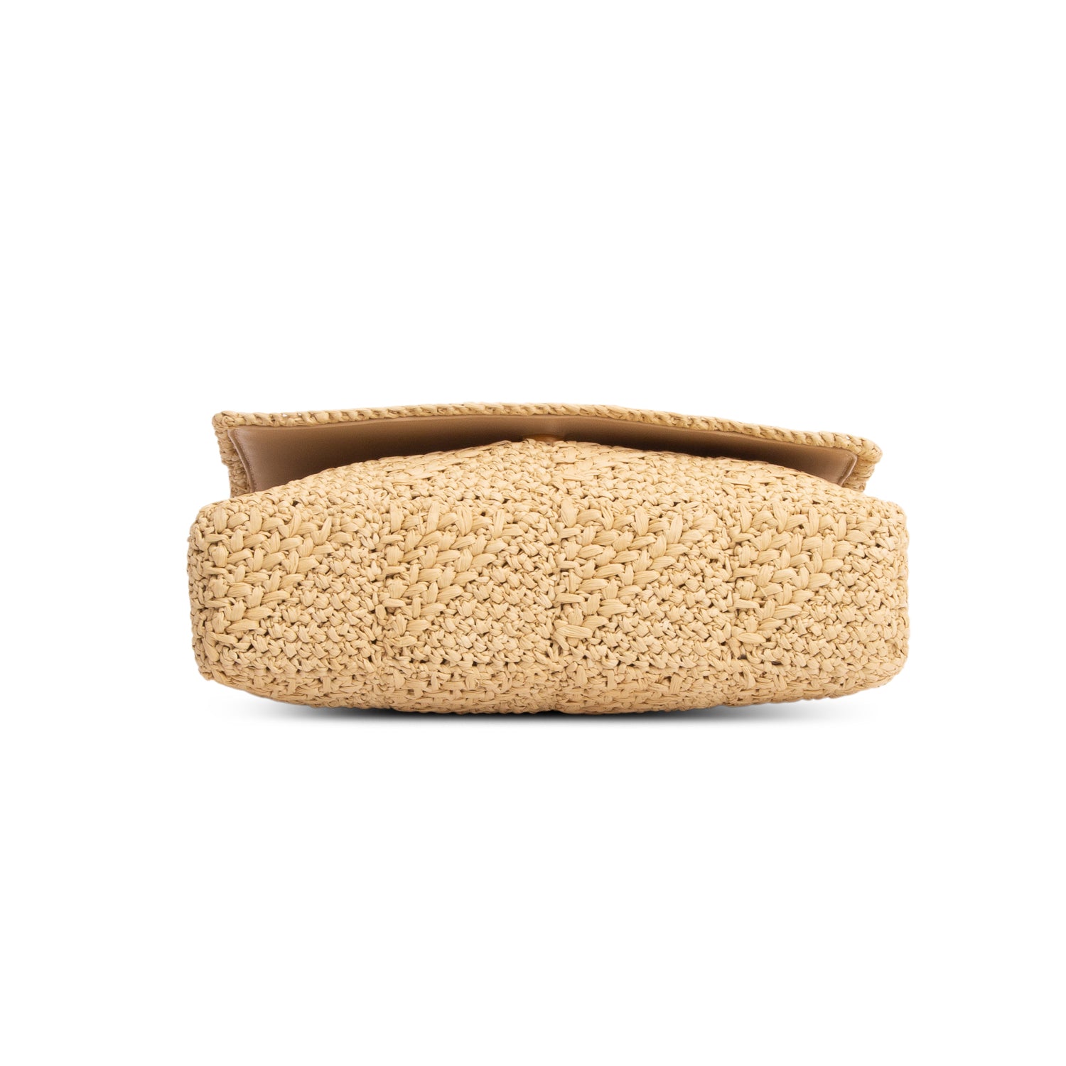 Saint Laurent 2023 Neutral Raffia Medium Jamie Shoulder Bag