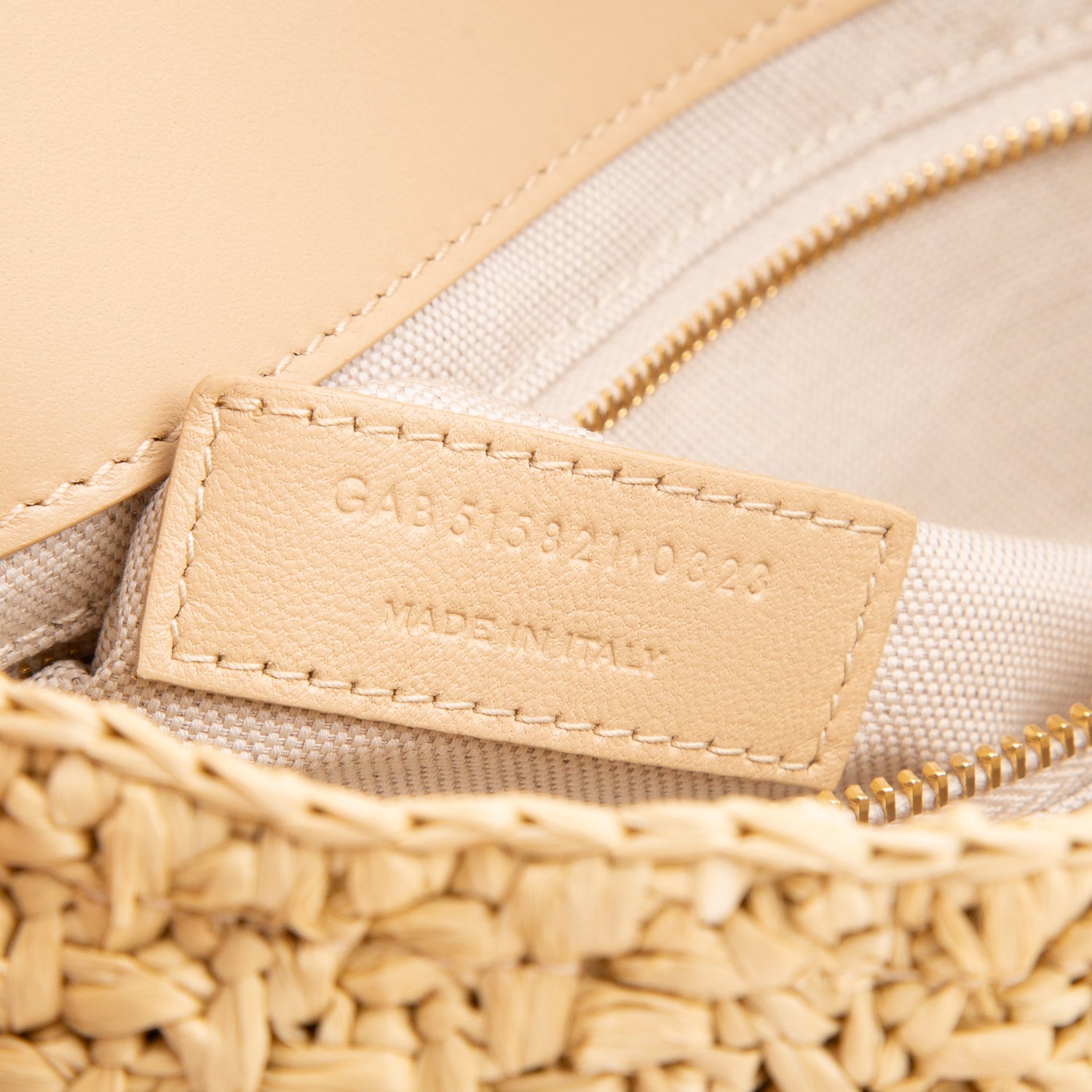 Saint Laurent 2023 Neutral Raffia Medium Jamie Shoulder Bag