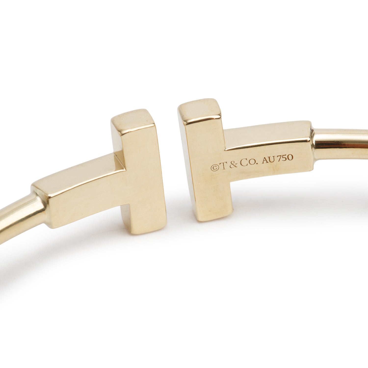 Tiffany & Co. 18k Yellow Gold T Wire Bracelet w/ Box
