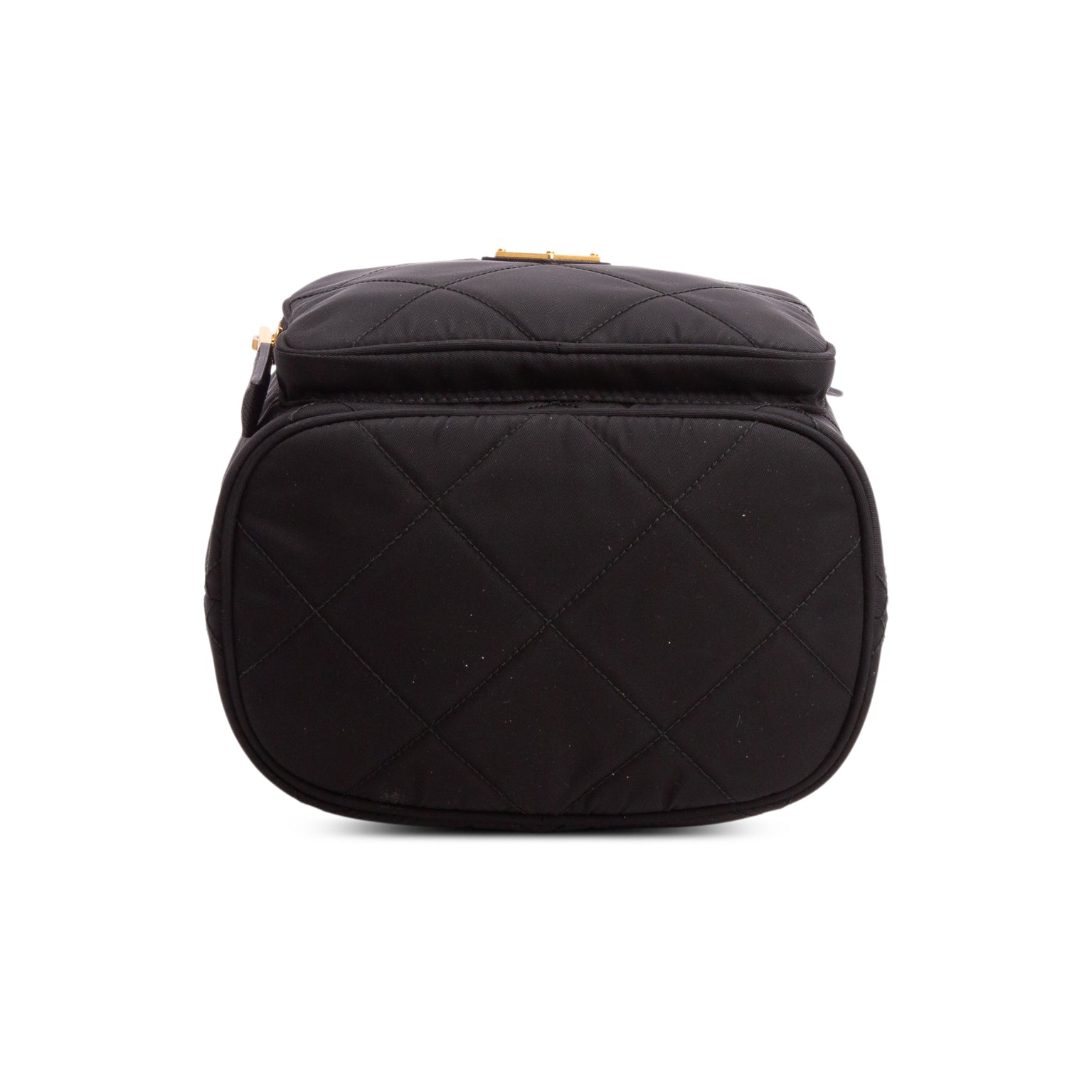 Prada Black Re-Nylon Saffiano Stitched Duet Bucket Bag w/ Strap
