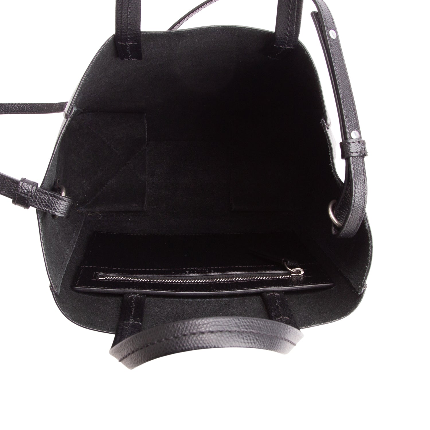 Celine Black Grained Calfskin Small Vertical Cabas Tote w/ Strap