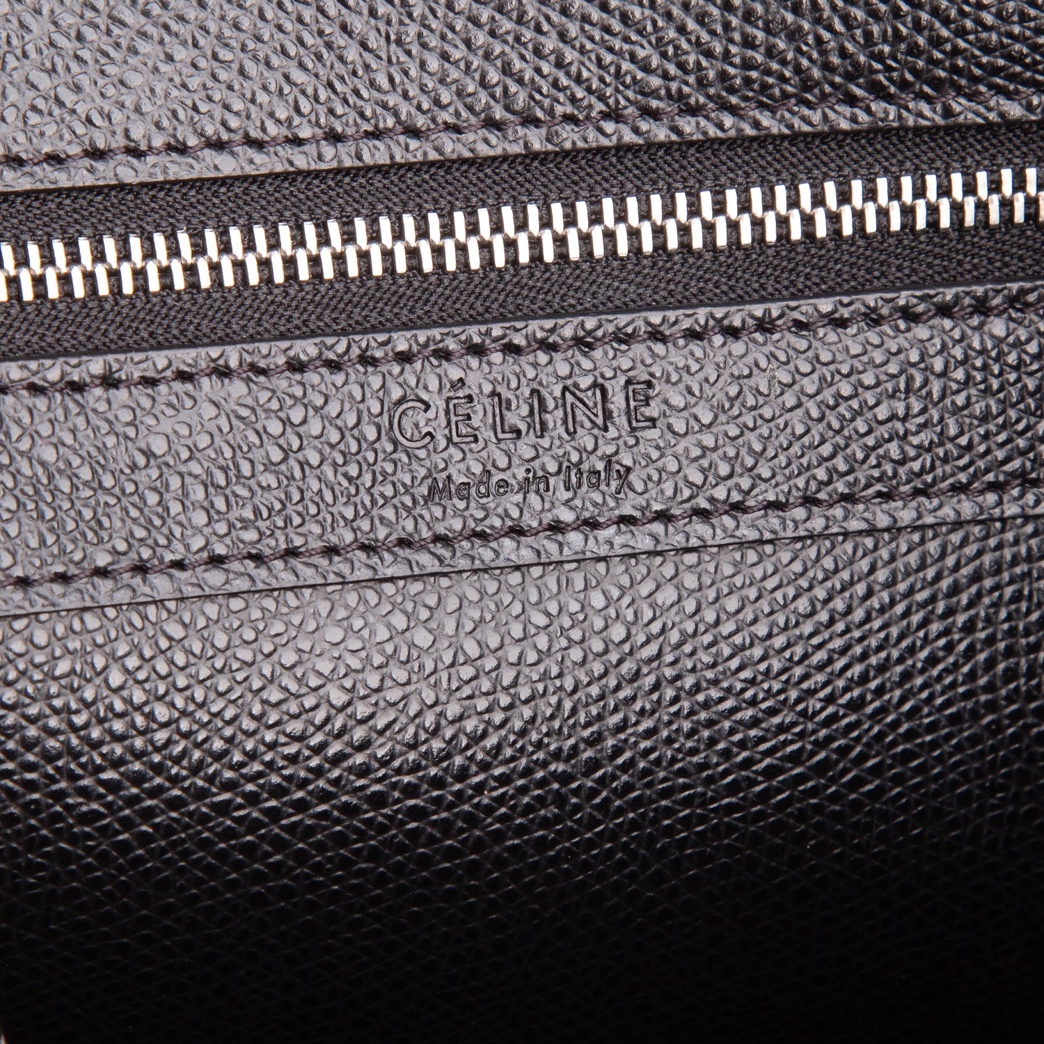 Celine Black Grained Calfskin Small Vertical Cabas Tote w/ Strap