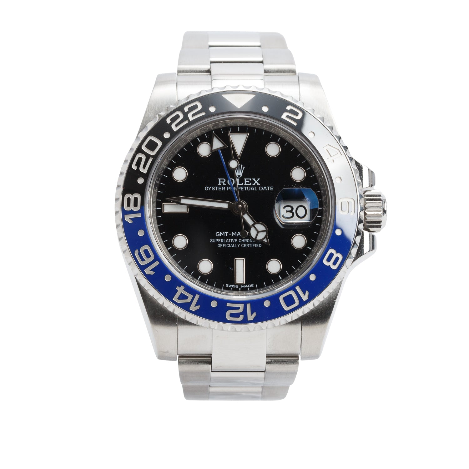 Rolex Stainless Steel GMT-Master II "Batman" 40 MM Watch 116710BLNR w/ Box & Papers