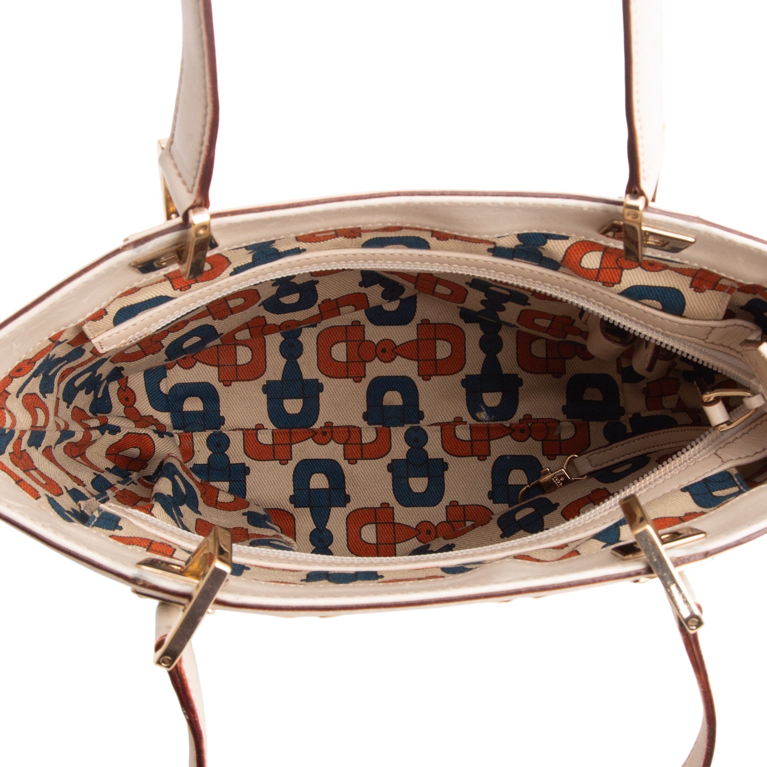 Gucci Cream Signature Small Punch Tote