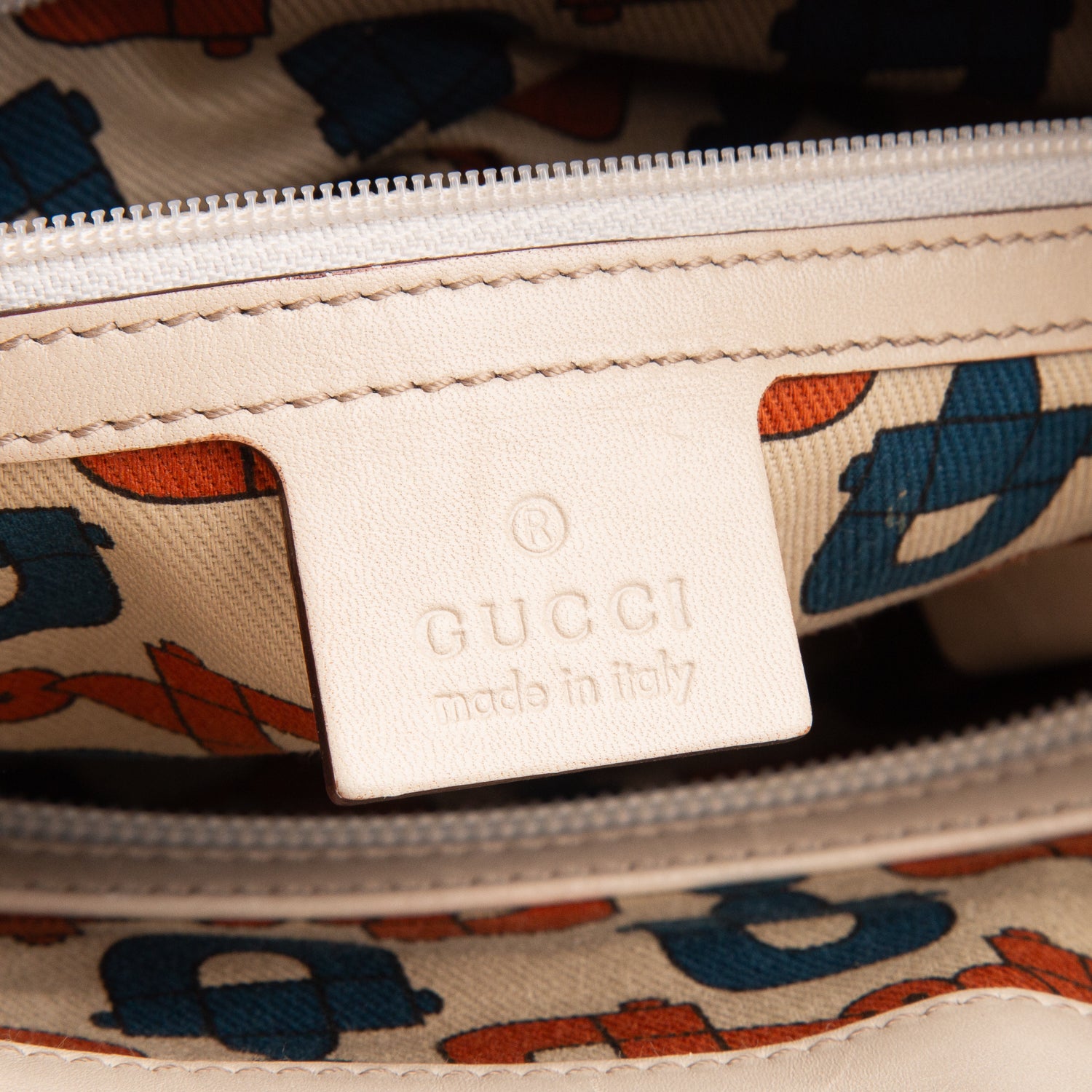 Gucci Cream Signature Small Punch Tote
