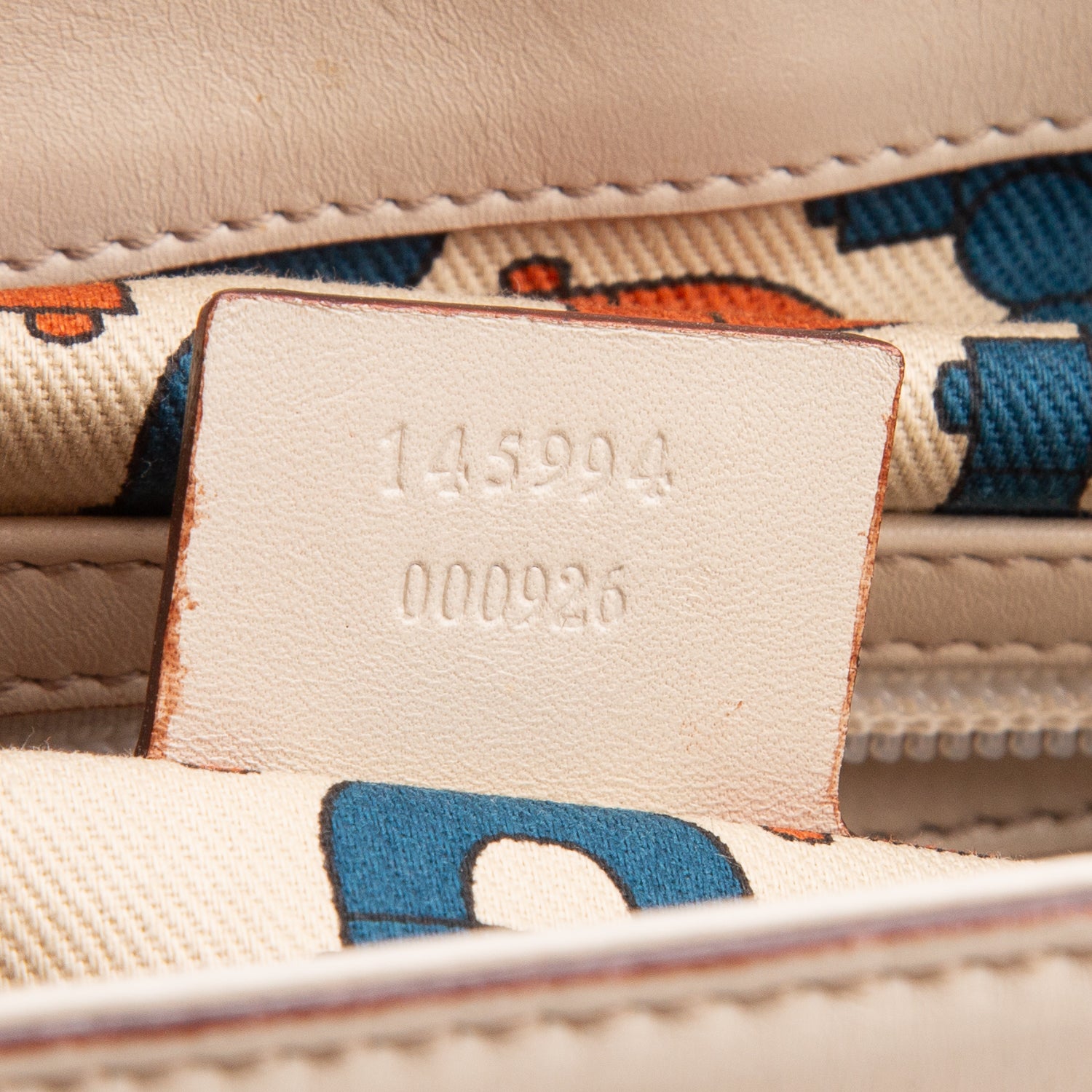 Gucci Cream Signature Small Punch Tote