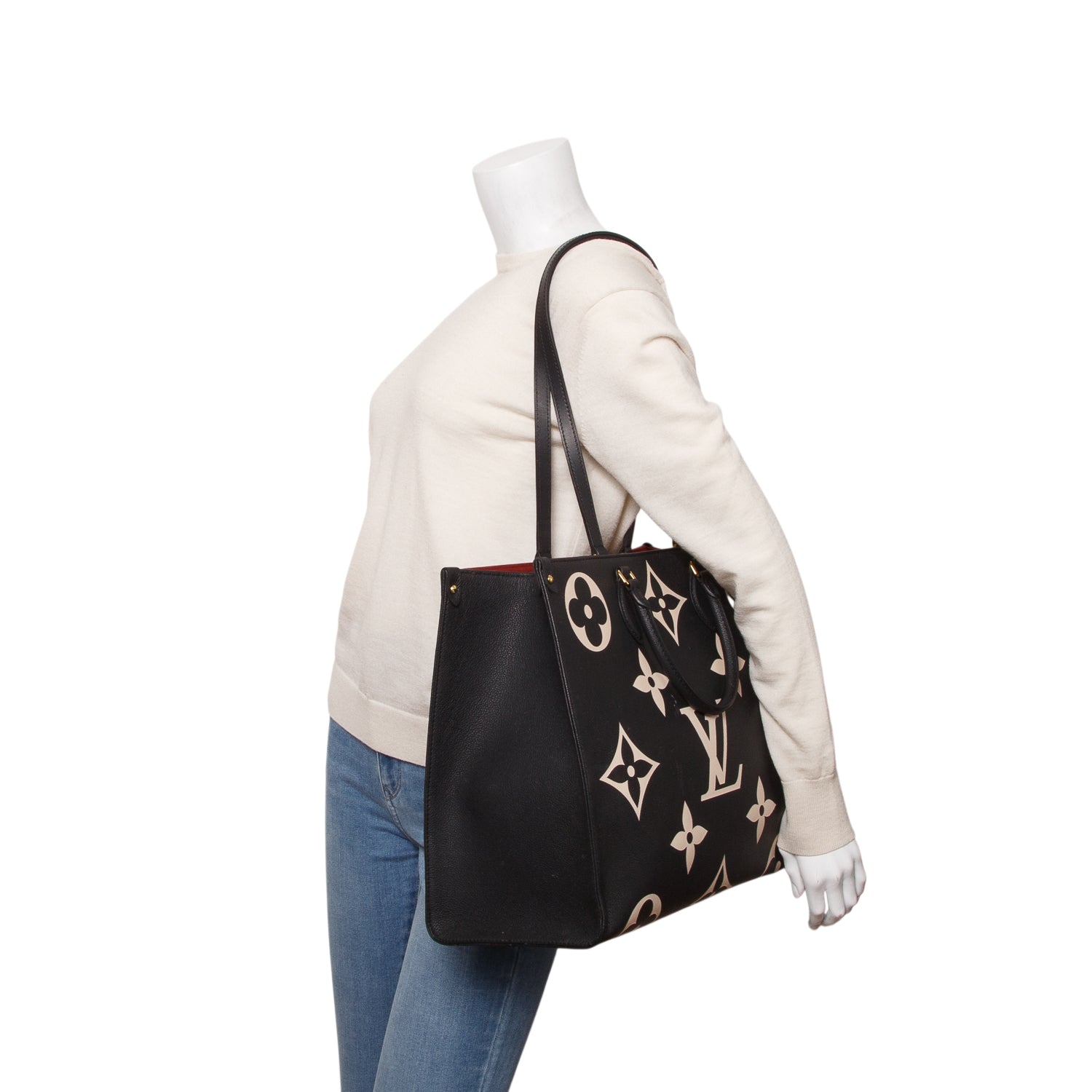 Louis Vuitton Black Empreinte Monogram Giant OnTheGo MM Tote