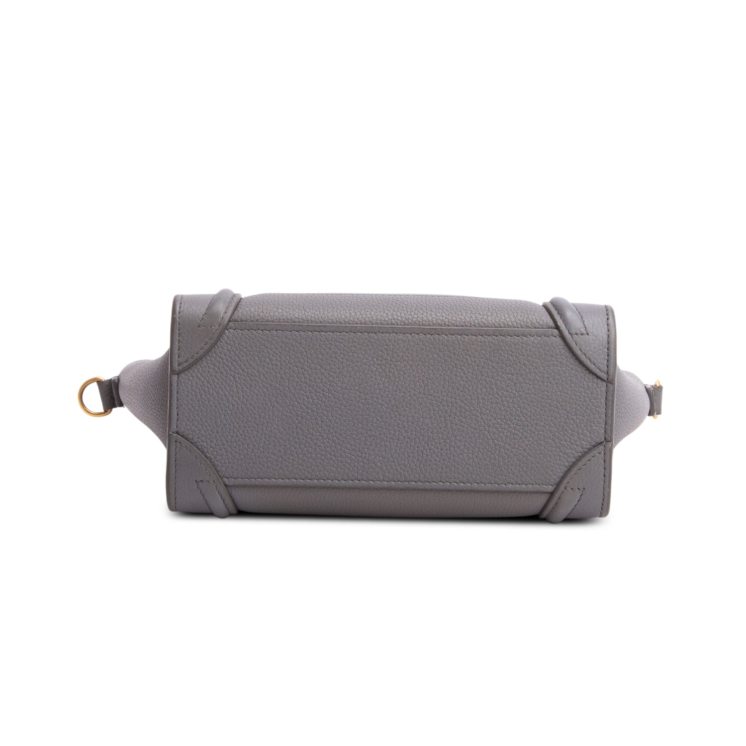 Celine Grey Calfskin Leather Nano Luggage Tote w/ Strap