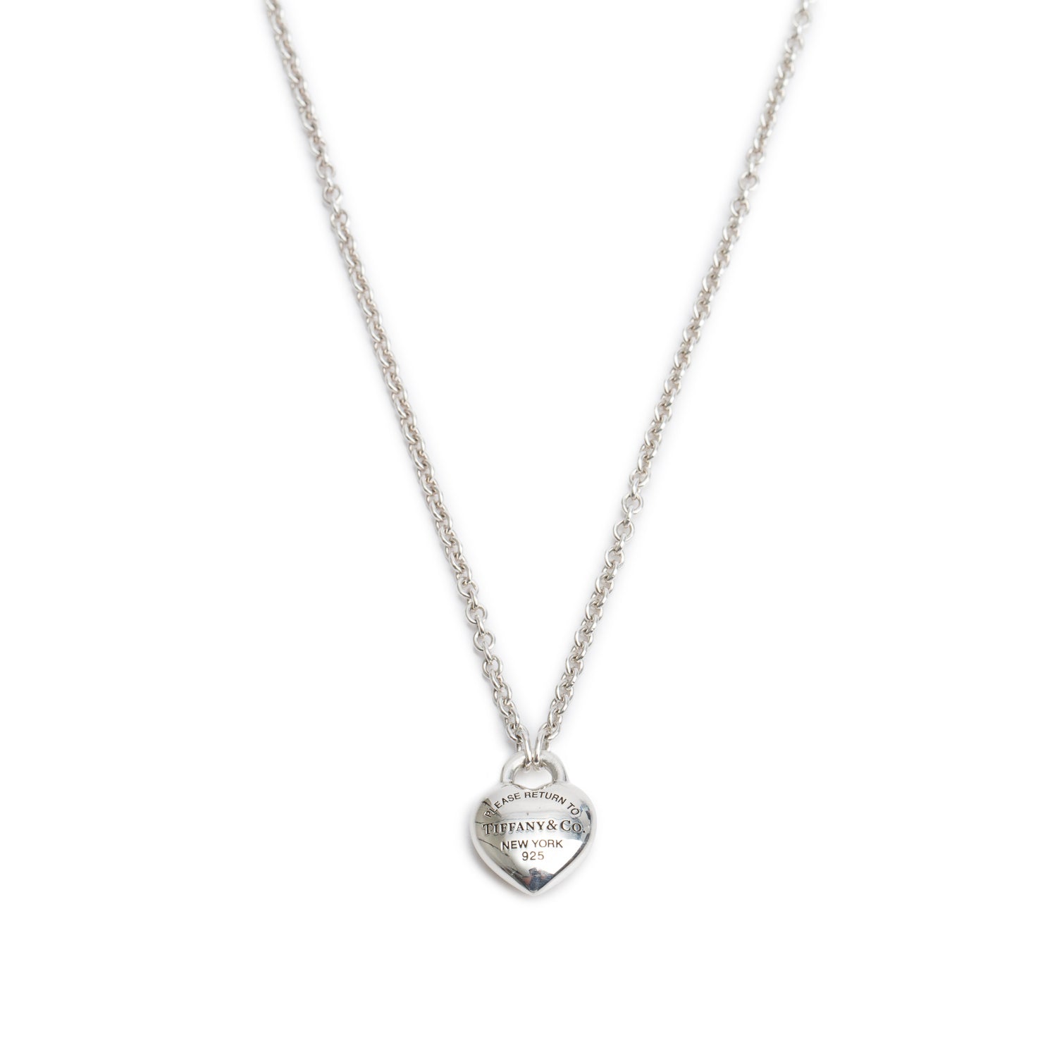 Tiffany & Co. Sterling Silver Return to Tiffany Full Heart Pendant Necklace