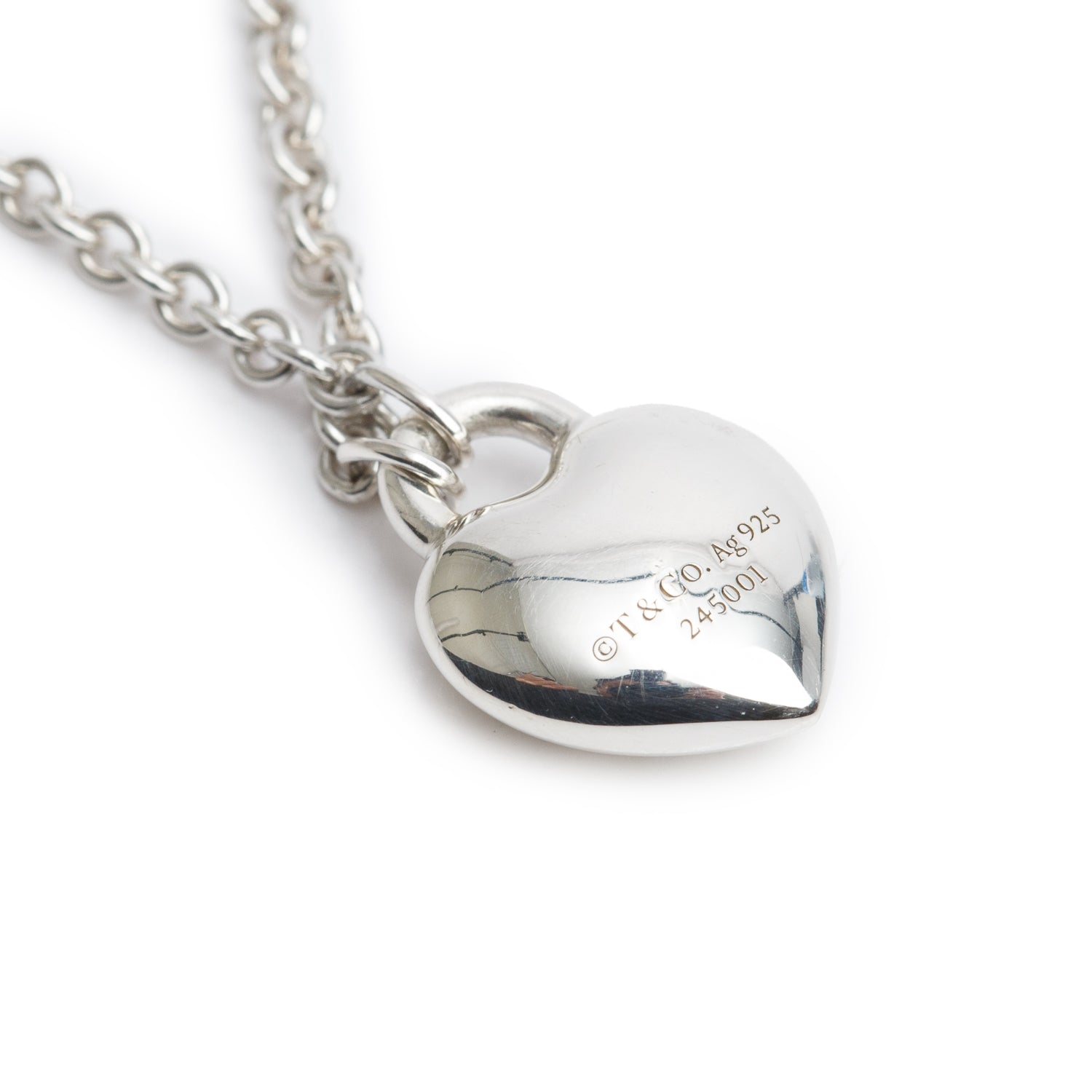 Tiffany & Co. Sterling Silver Return to Tiffany Full Heart Pendant Necklace