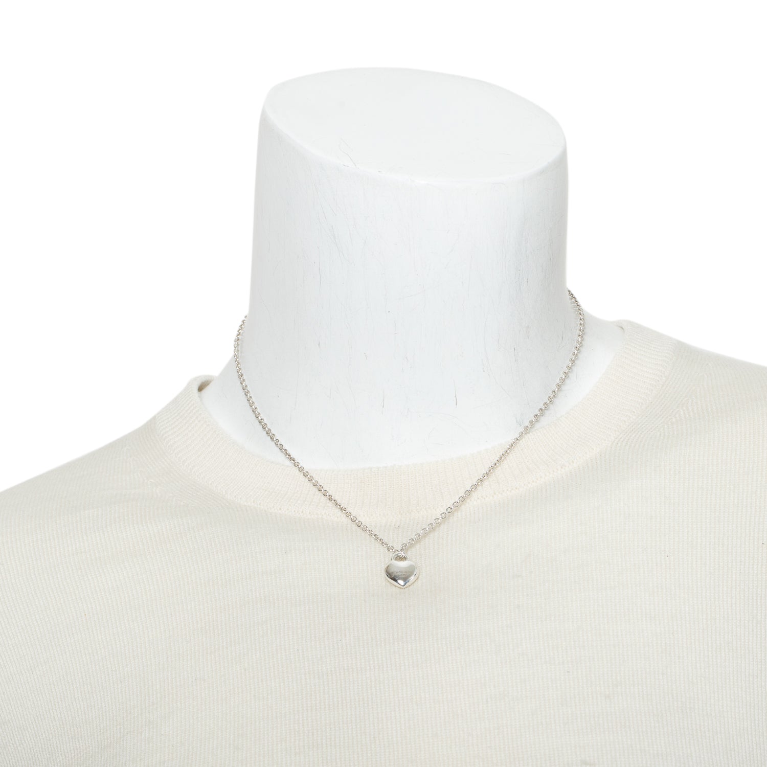 Tiffany & Co. Sterling Silver Return to Tiffany Full Heart Pendant Necklace