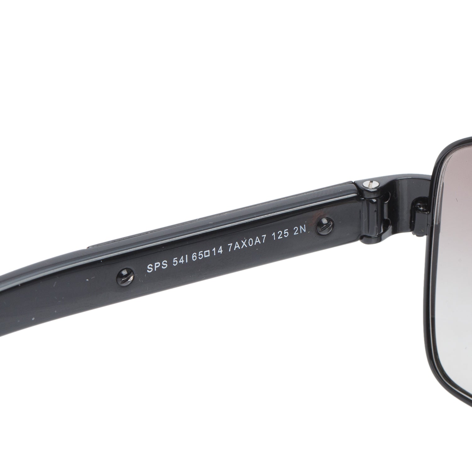 Prada SPS 541 Black-Tone Metal/Acetate Linea Rosa Pilot Sunglasses w/ Case