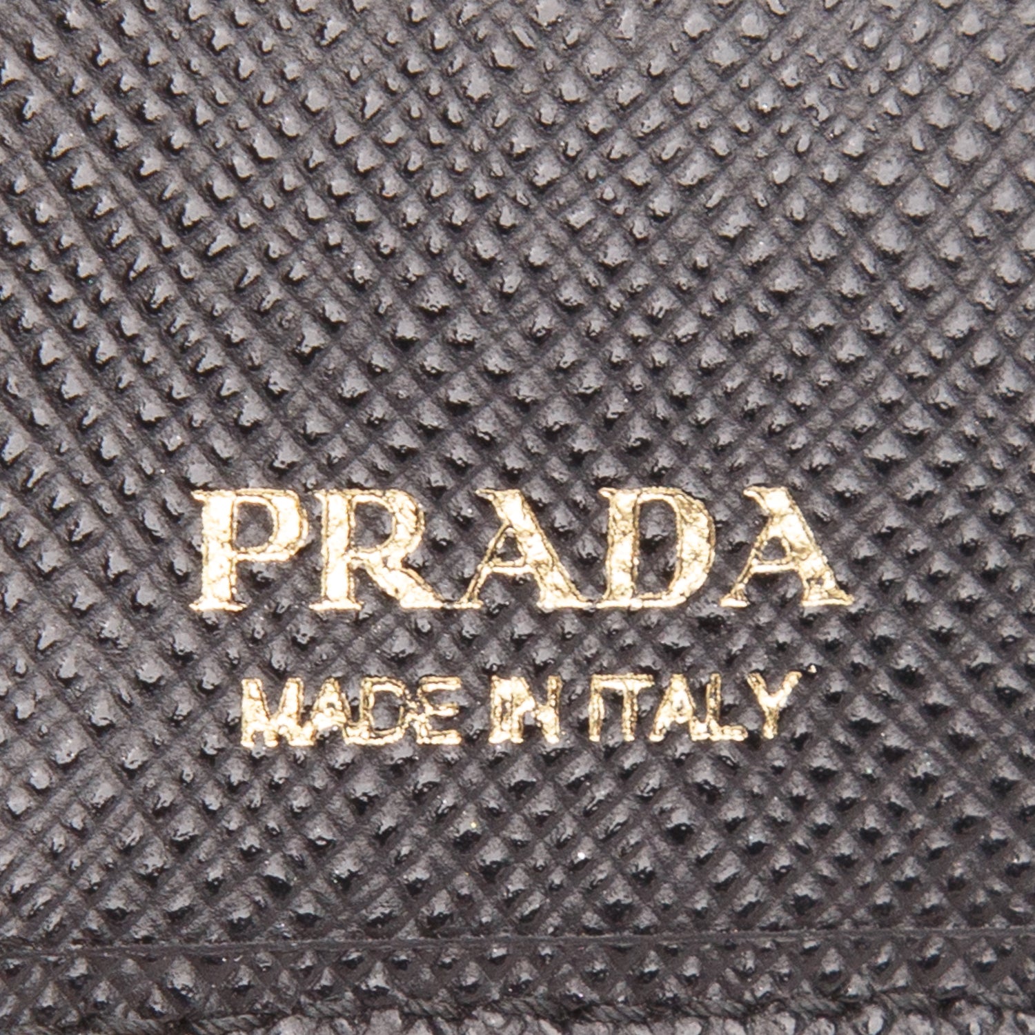 Prada Black Saffiano Metal Leather Small Triangle Logo Flap Wallet w/ Box