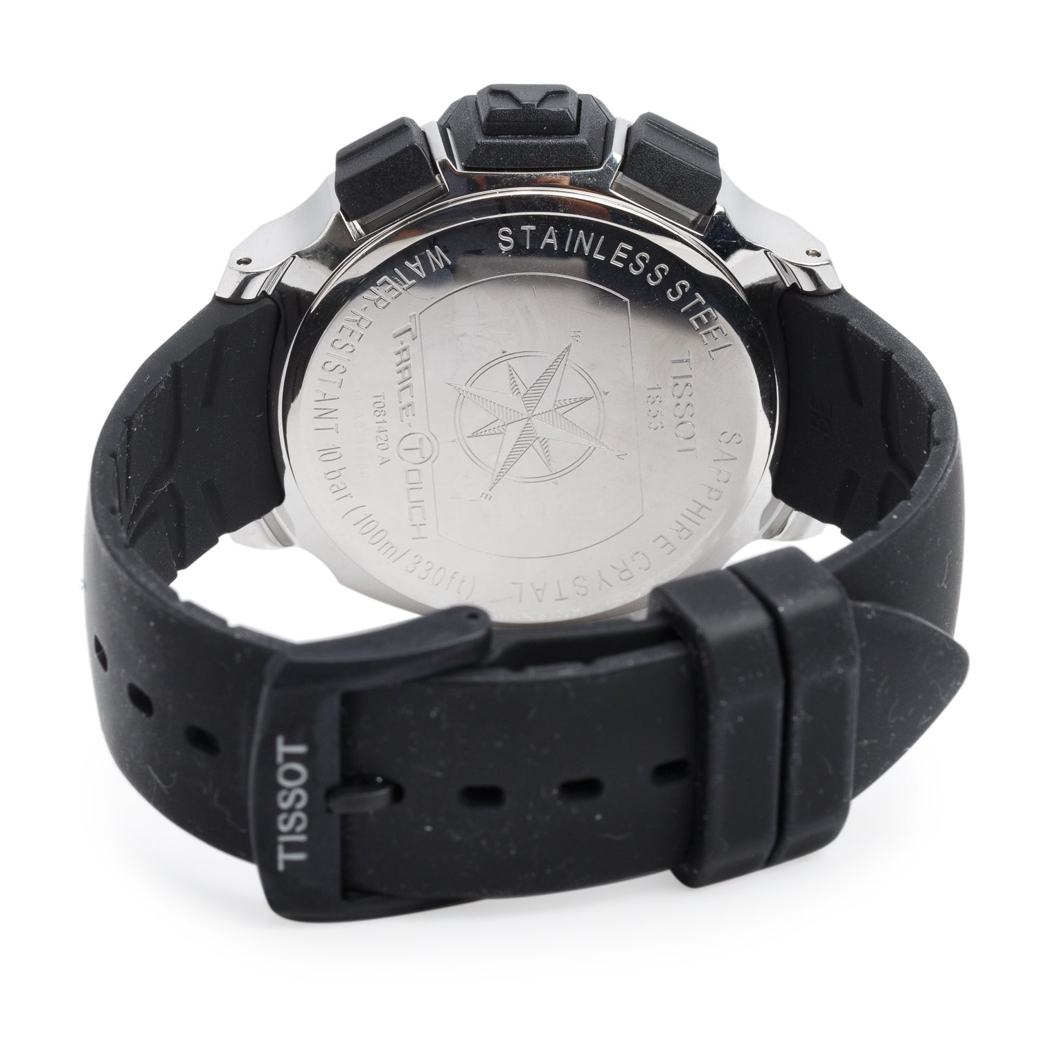 Tissot Stainless Steel T-Race 42 MM Chronograph Quartz Digital Watch Black Dial