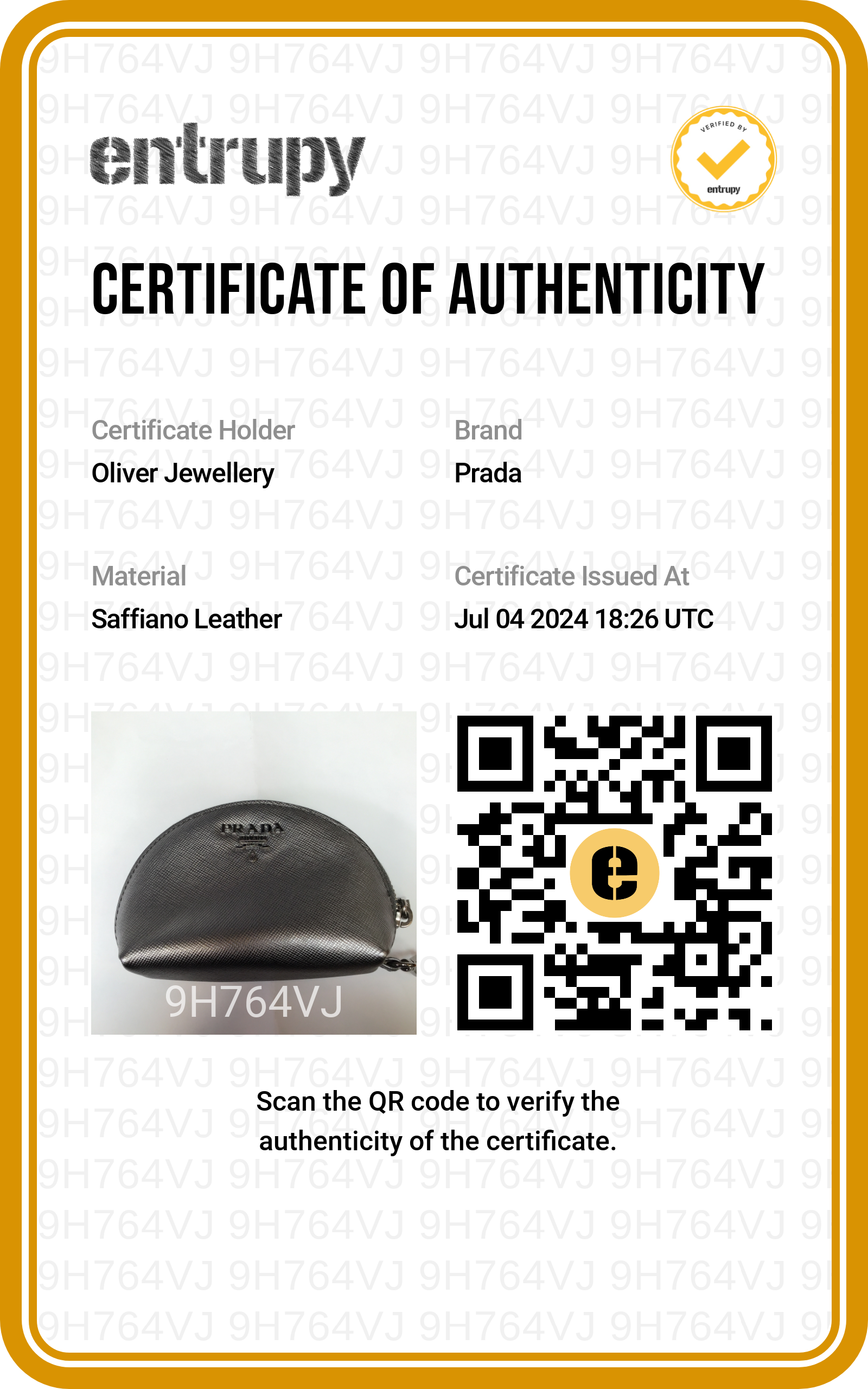 Prada Silver Saffiano Metal Coin Purse