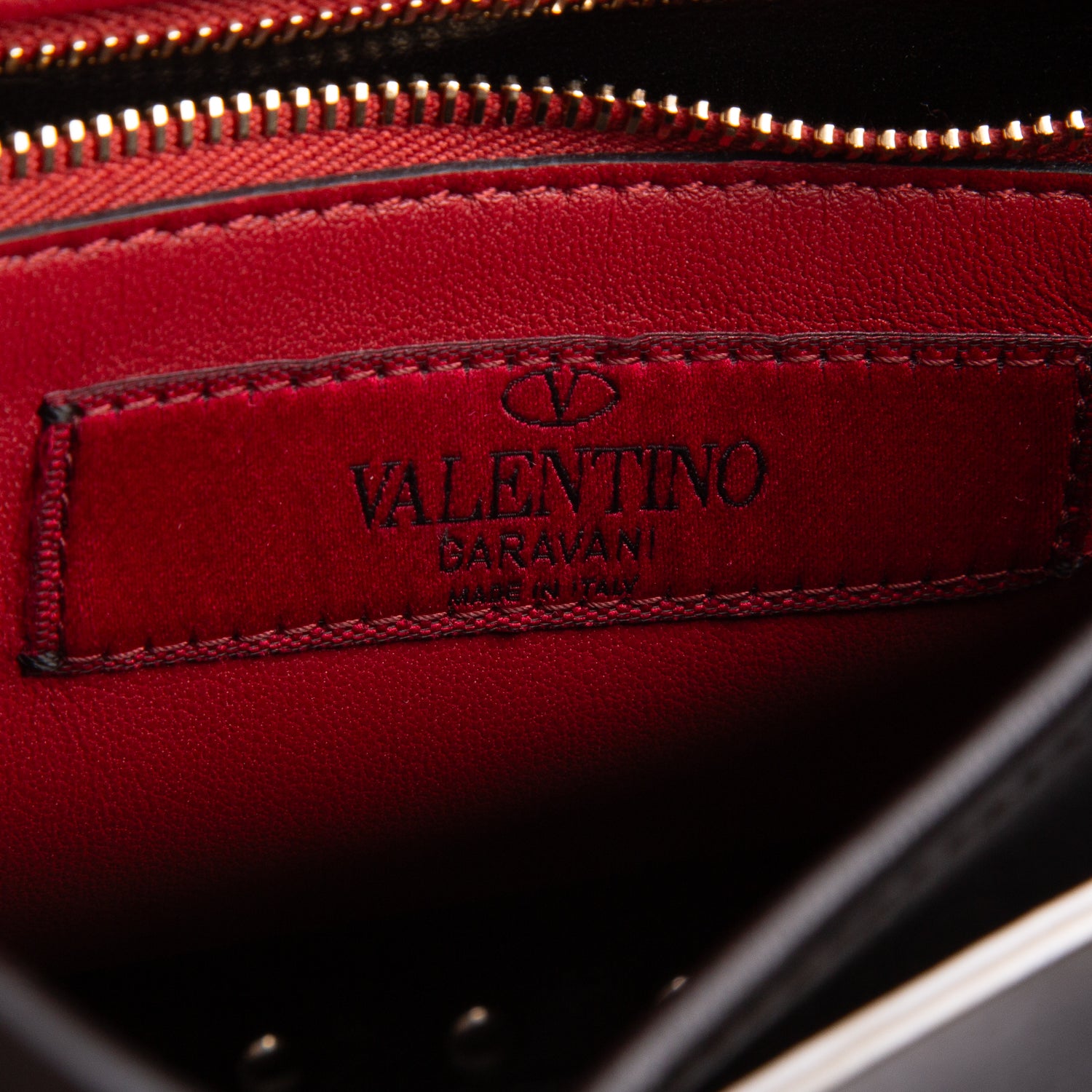Valentino 2020 Black Nappa Leather Medium Rockstud Butterfly Embroidered Spike Shoulder Bag w/ Receipt