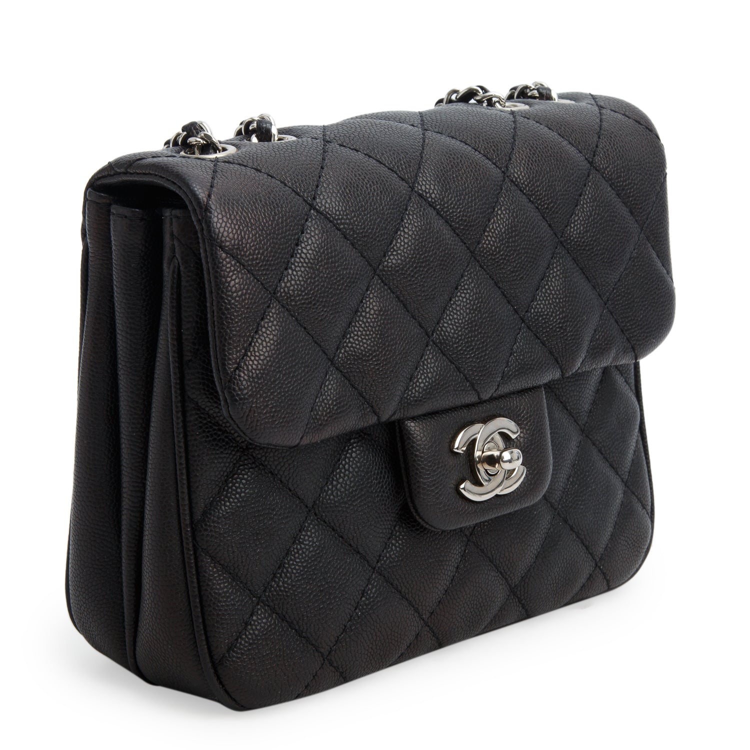 Chanel Black Caviar Quilted Leather Small Urban Companion w/ Box, Authenticity Card & Receipt