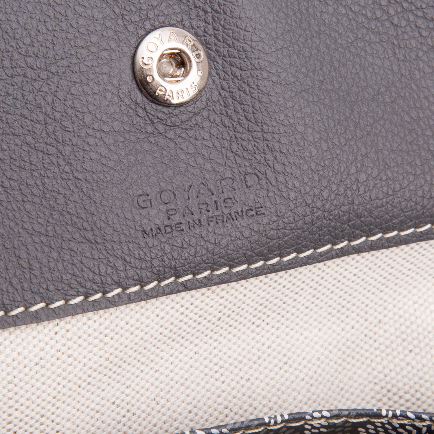 Goyard 2022 Grey Goyardine Saint Louis PM Tote w/ Pouch