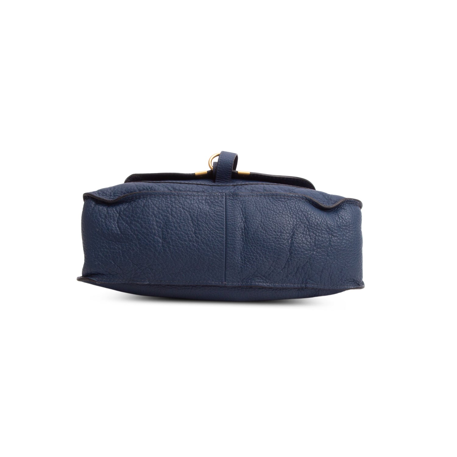 Chloe Navy Calfskin Leather Medium Marcie Shoulder Bag w/ Strap & Authenticity Card