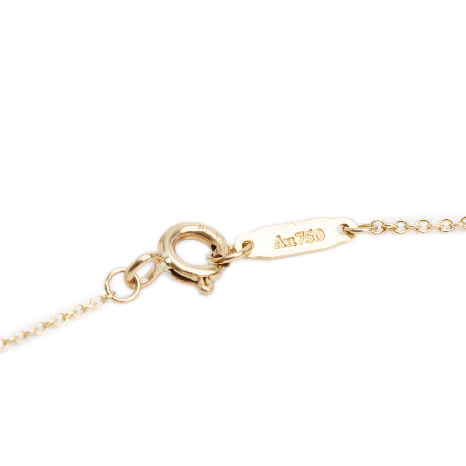 Tiffany & Co. 18k Yellow Gold Small Diamond Heart Pendant Necklace w/ Box