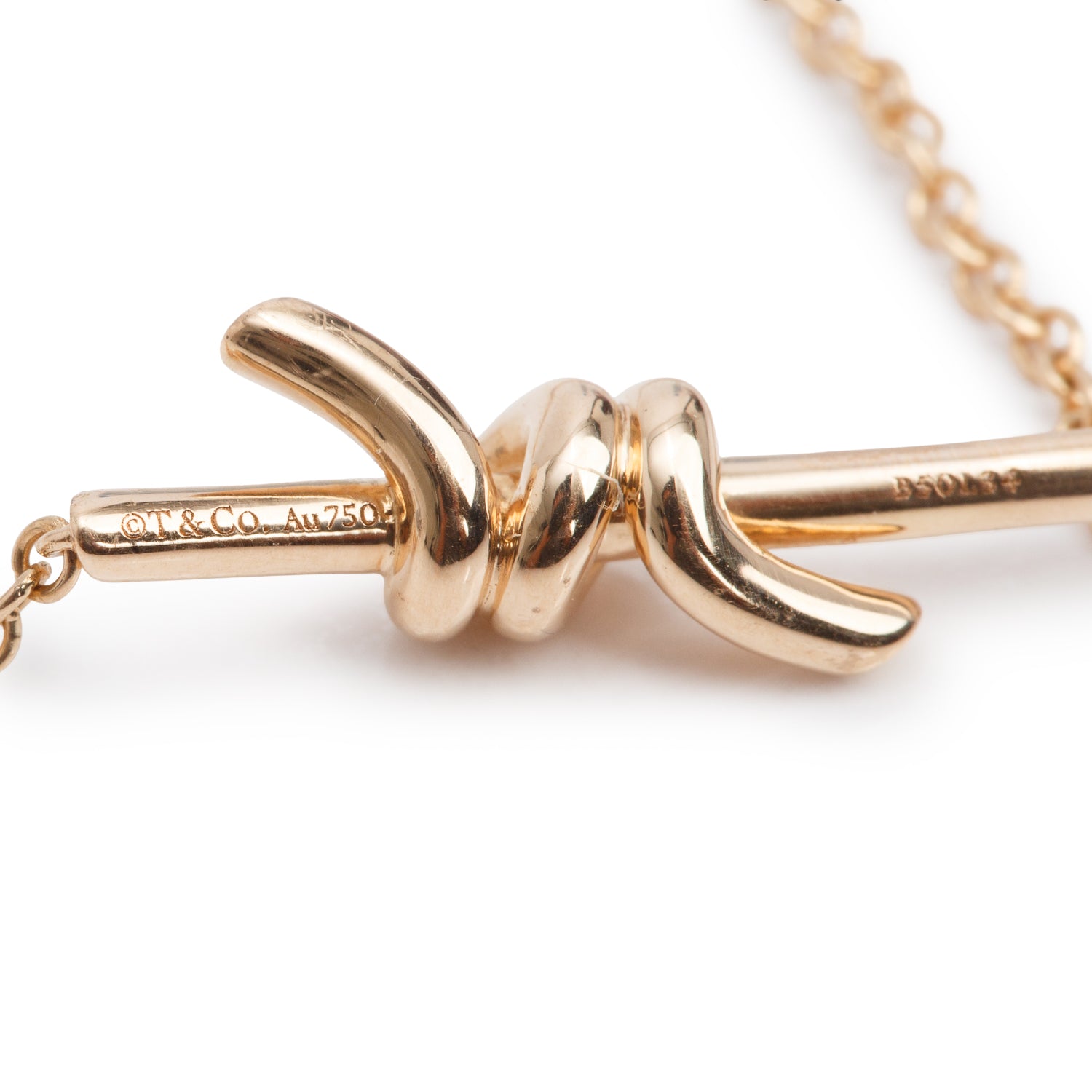 Tiffany & Co. 18k Rose Gold Knot Chain Bracelet w/ Box
