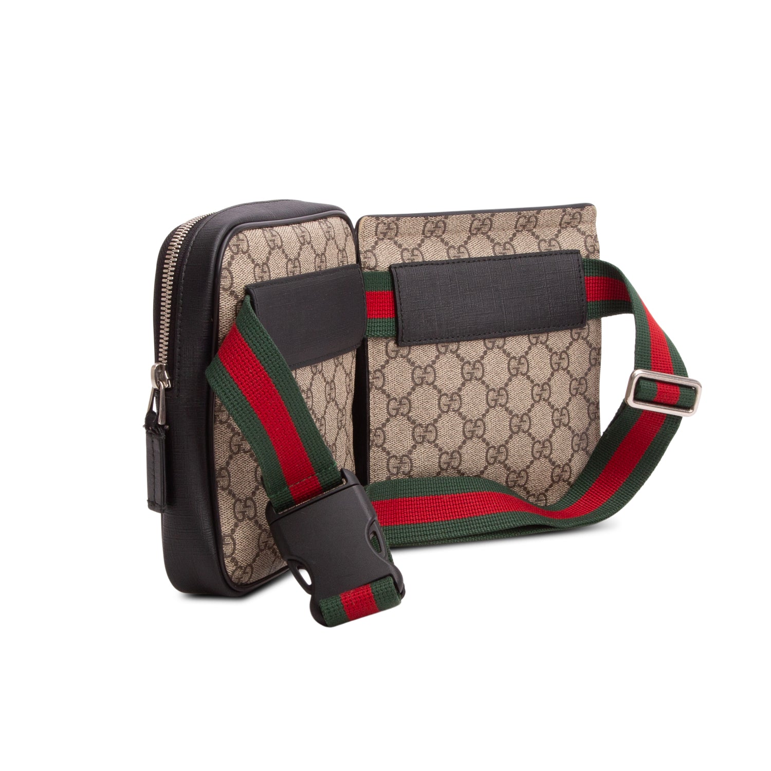 Gucci GG Supreme Web Double Belt Bag