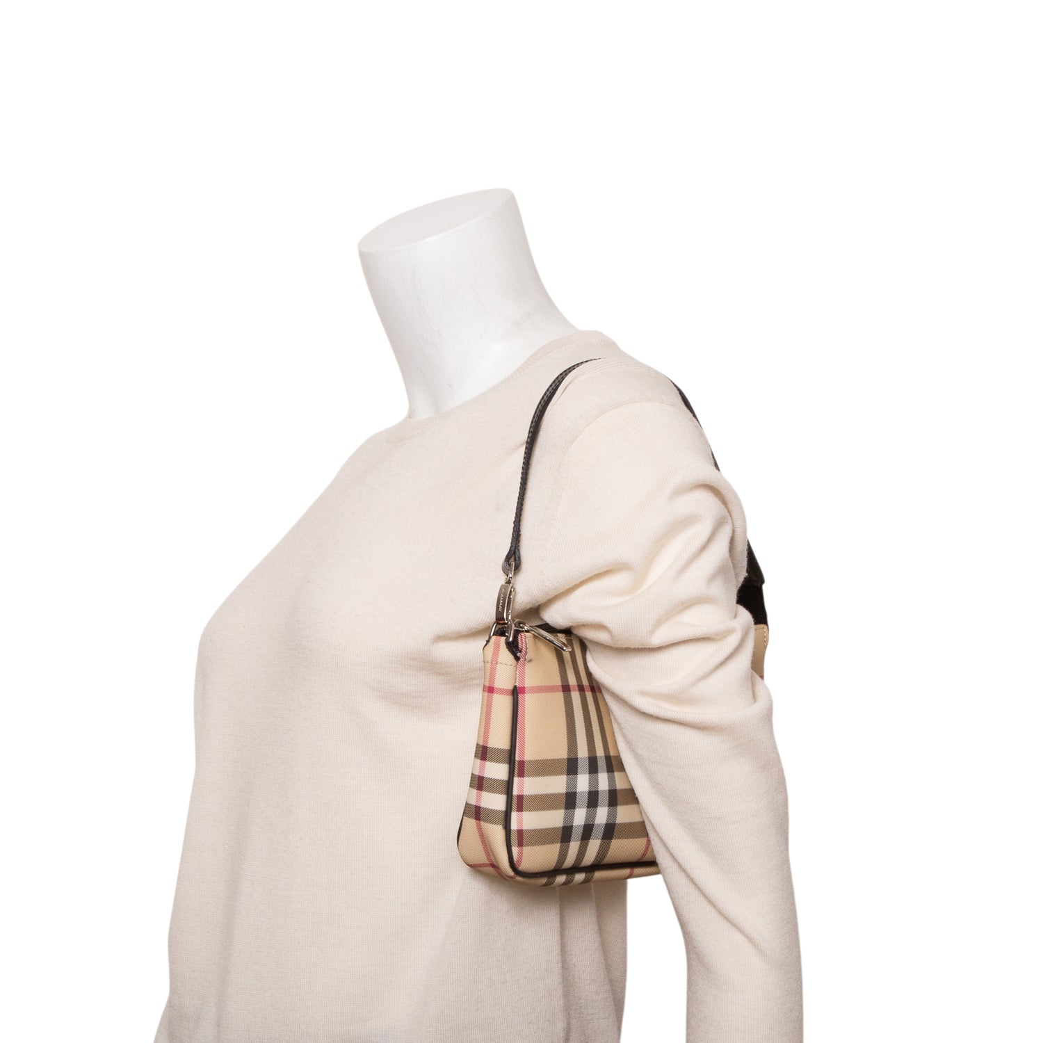 Burberry Nova Check Canvas Shoulder Bag
