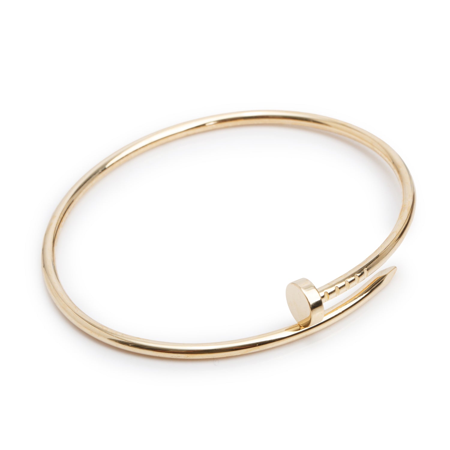 Cartier 18k Yellow Gold Juste Un Clou Bracelet, Small Model Size 18 w/ Receipt