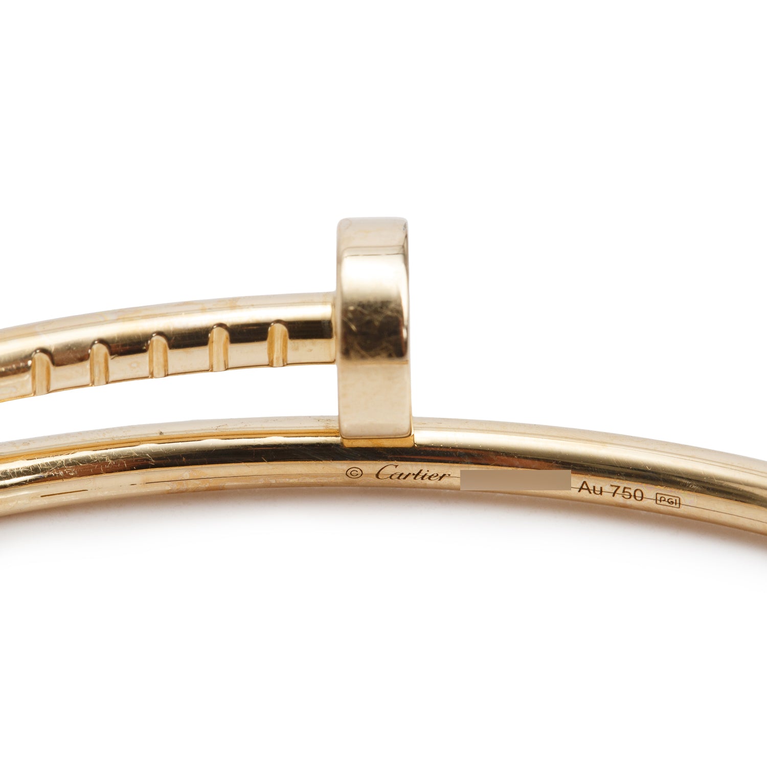 Cartier 18k Yellow Gold Juste Un Clou Bracelet, Small Model Size 18 w/ Receipt