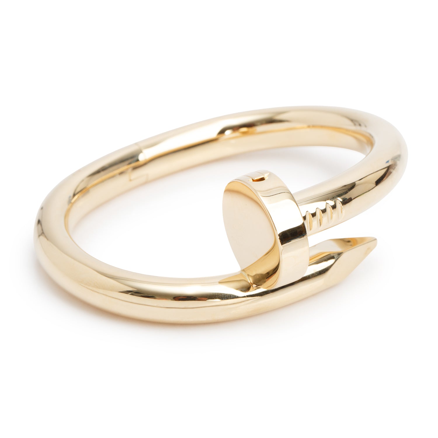 Cartier 18k Yellow Gold Juste Un Clou Bracelet, Extra-Large Model Size 17 w/ Box & Receipt