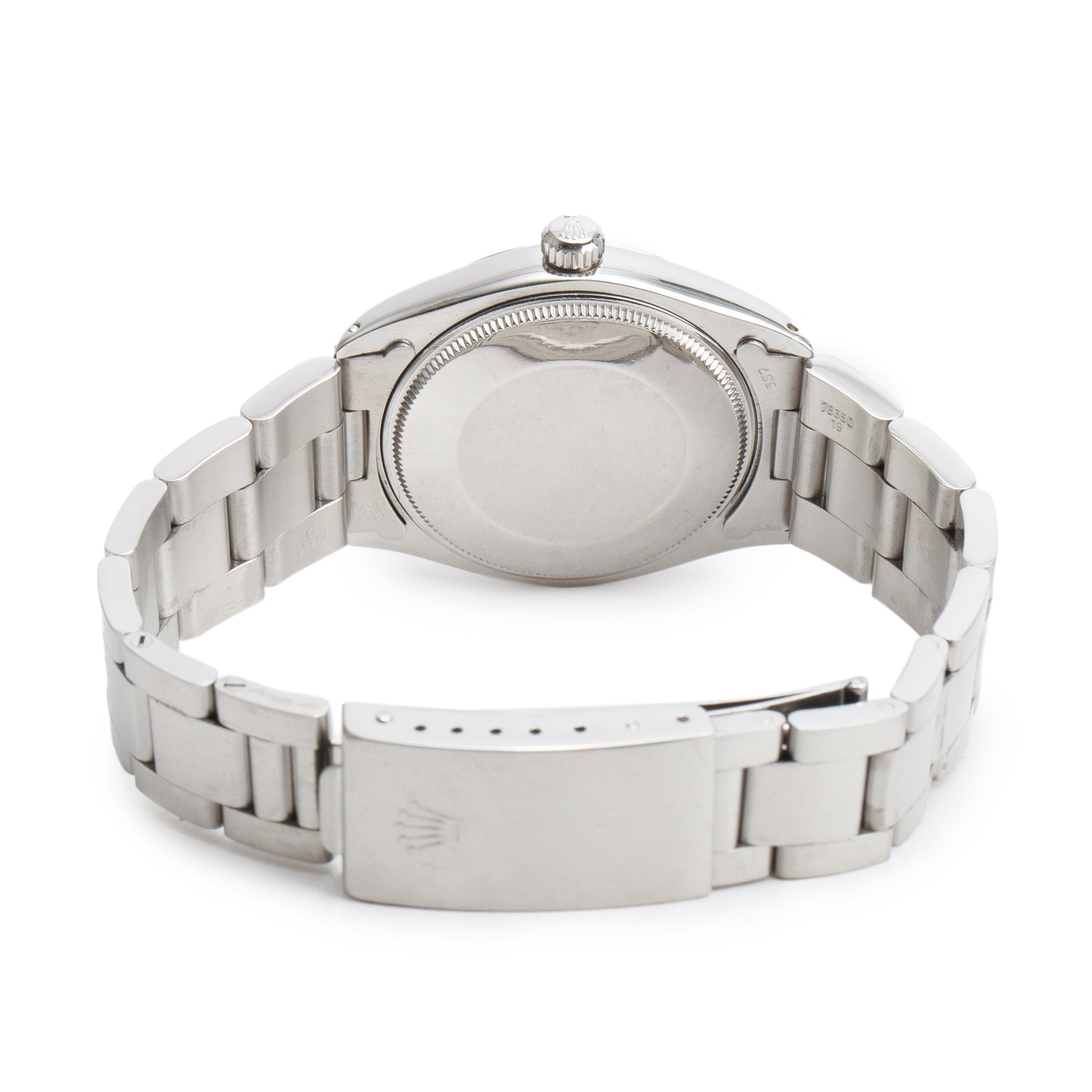 Rolex Stainless Steel Air King 34 MM Automatic Watch Silver Dial 5500