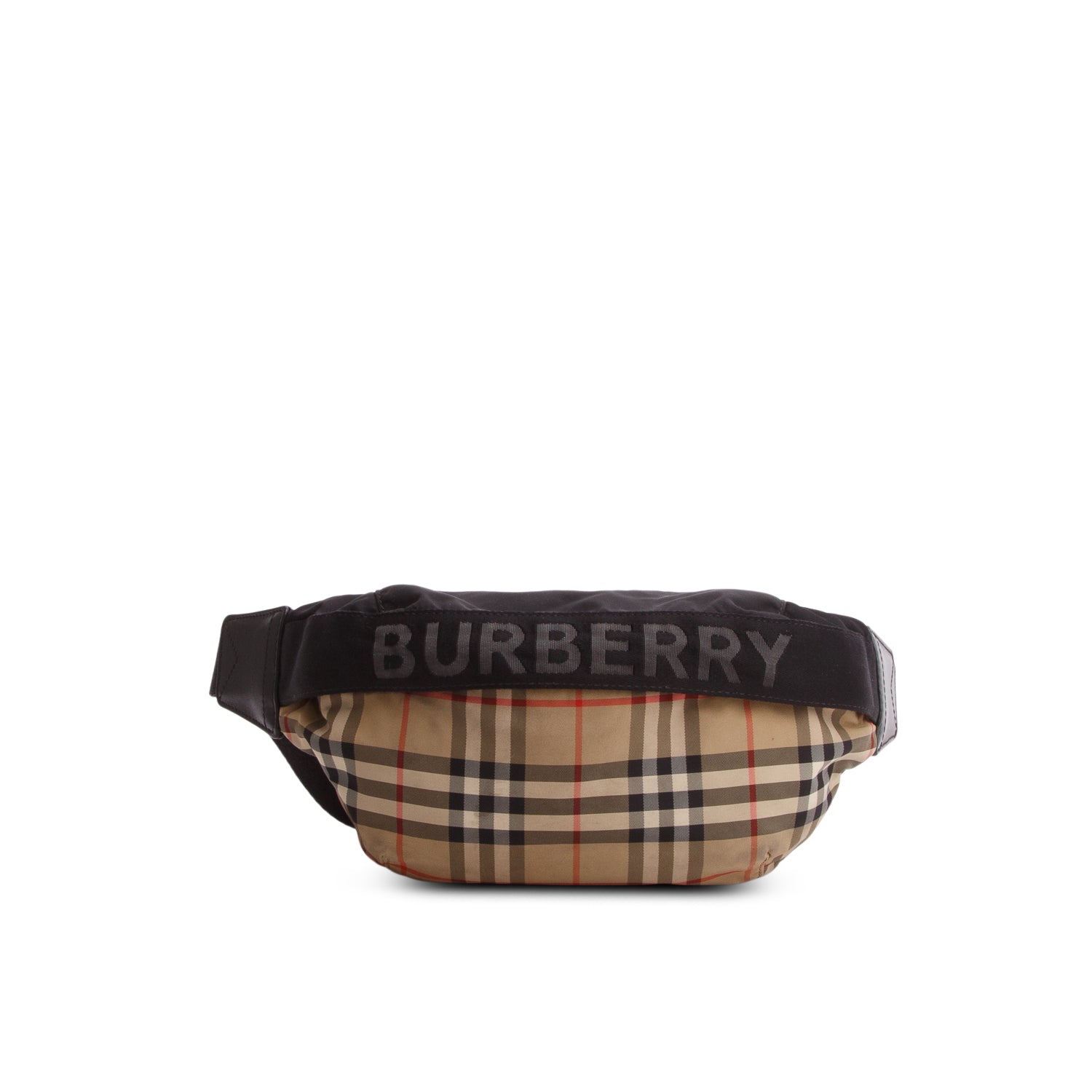 Burberry Beige Nylon Vintage Check Sonny Bum Bag