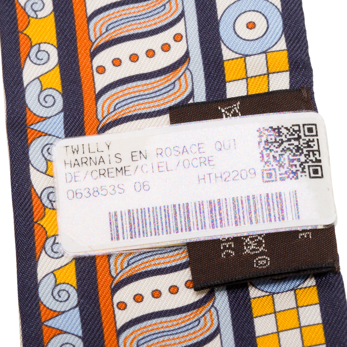 Hermes Multicolor 'Harnais en Rosace' Silk Twilly w/ Box